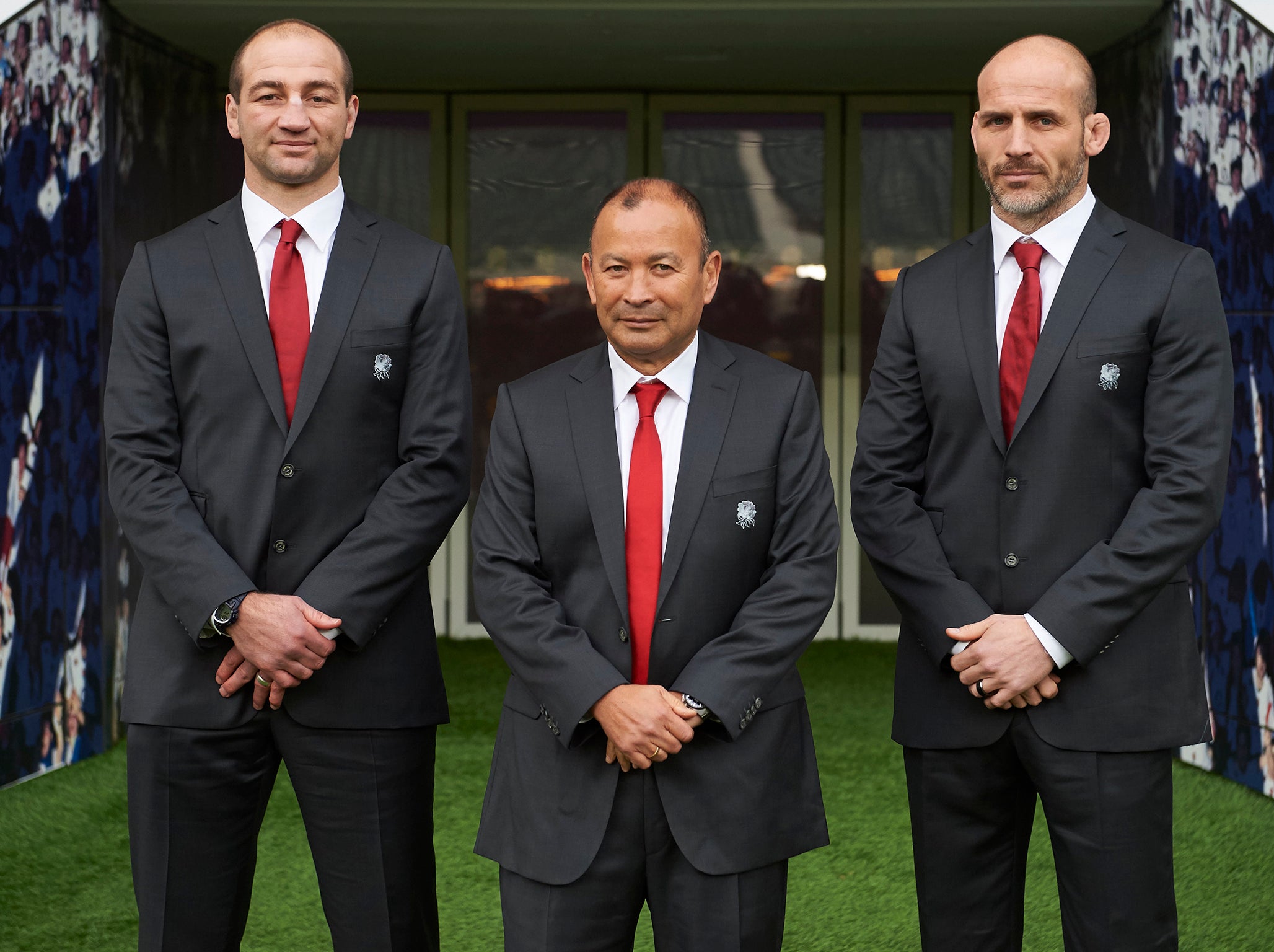 Steve Borthwick (L) and Paul Gustard are in line to replace Eddie Jones