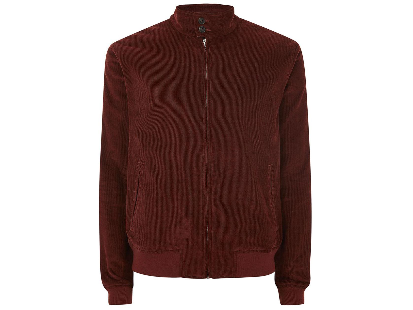 Rust Corduroy Harrington Jacket, £45, Topman