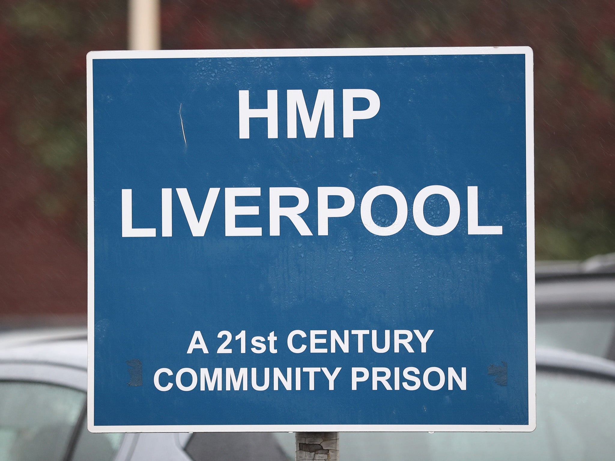 A sign for HMP Liverpool, which holds inmates in the worst conditions inspectors have seen