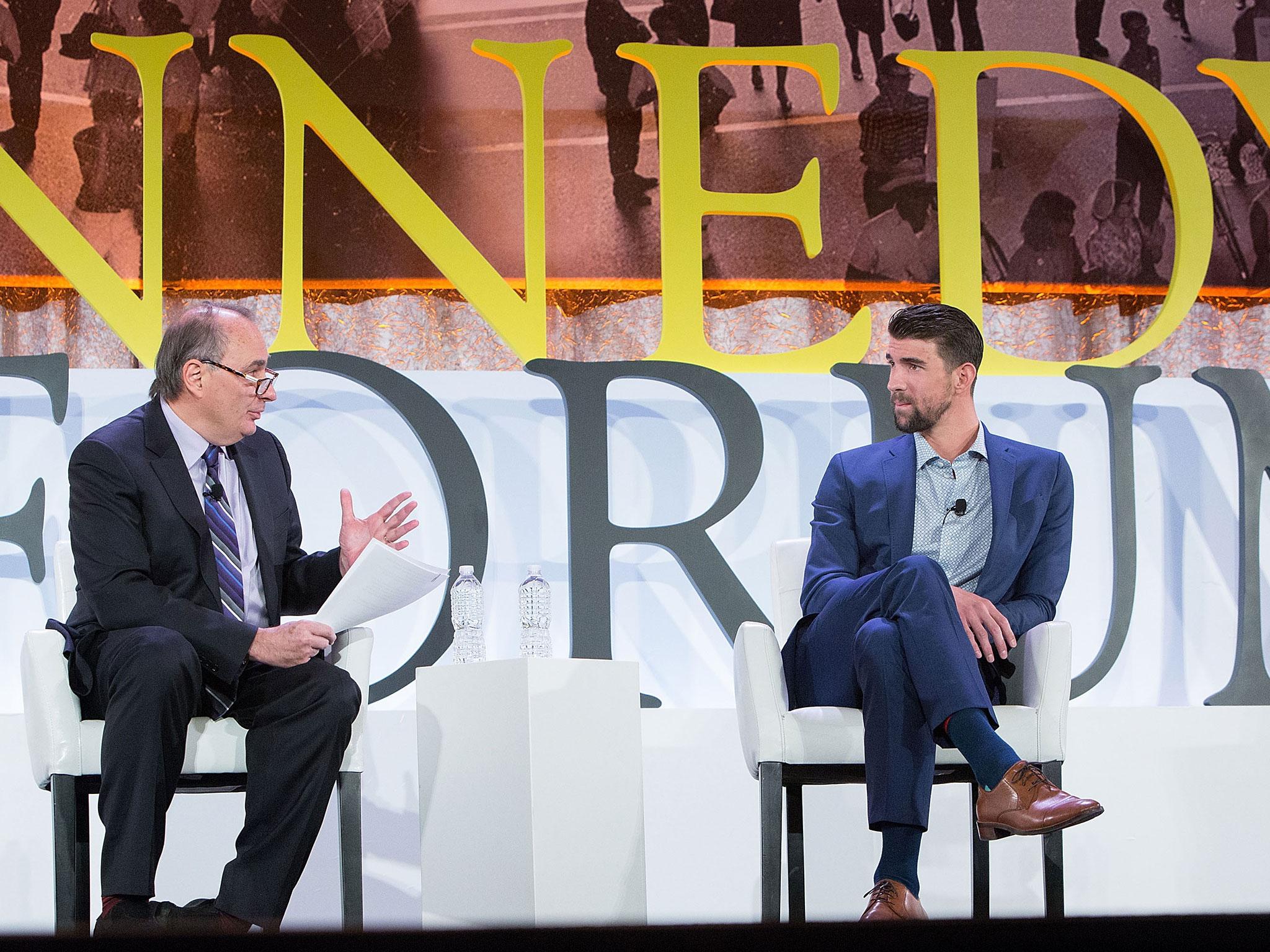 Phelps spoke candidly during his appearance at the Kennedy Forum