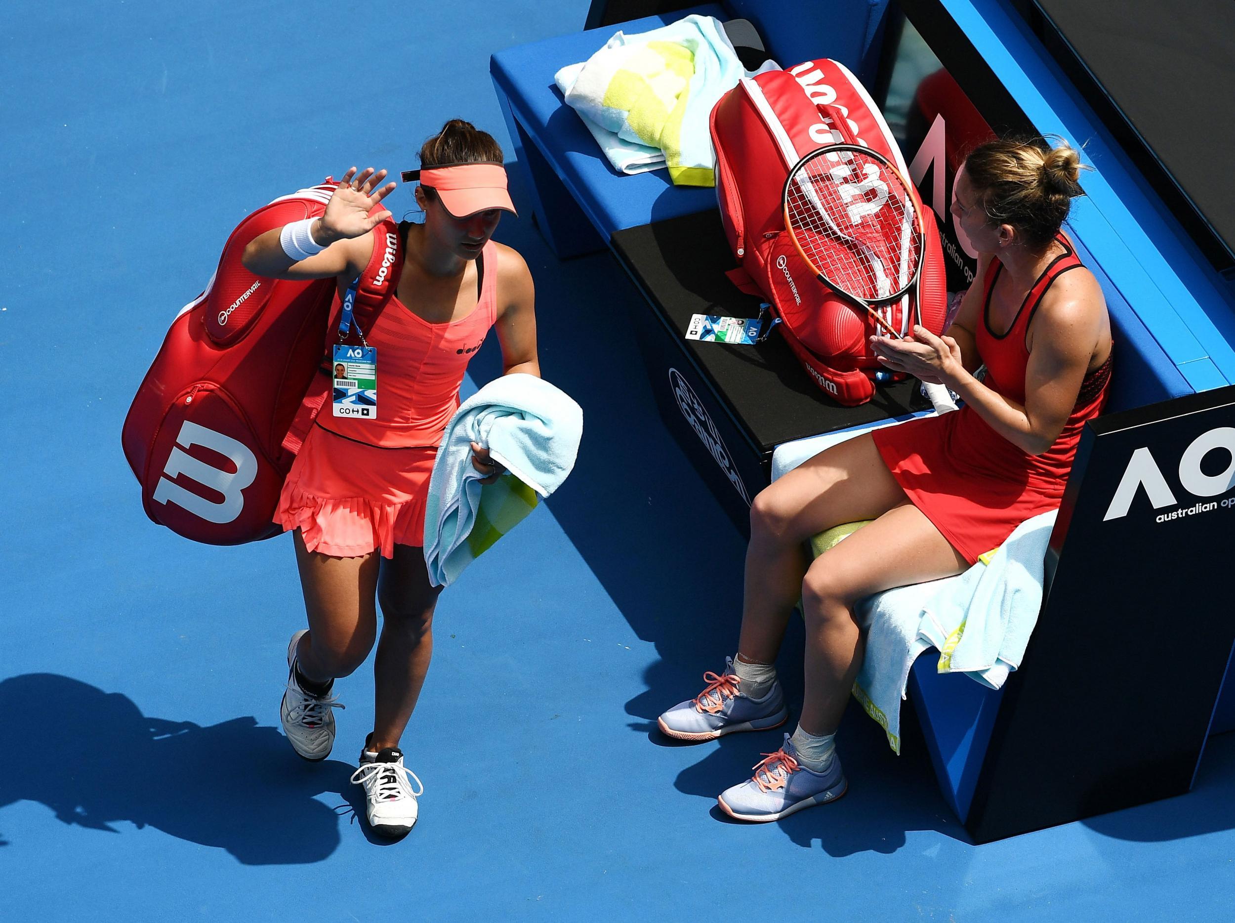 Halep will now play Naomi Osaka in the next round