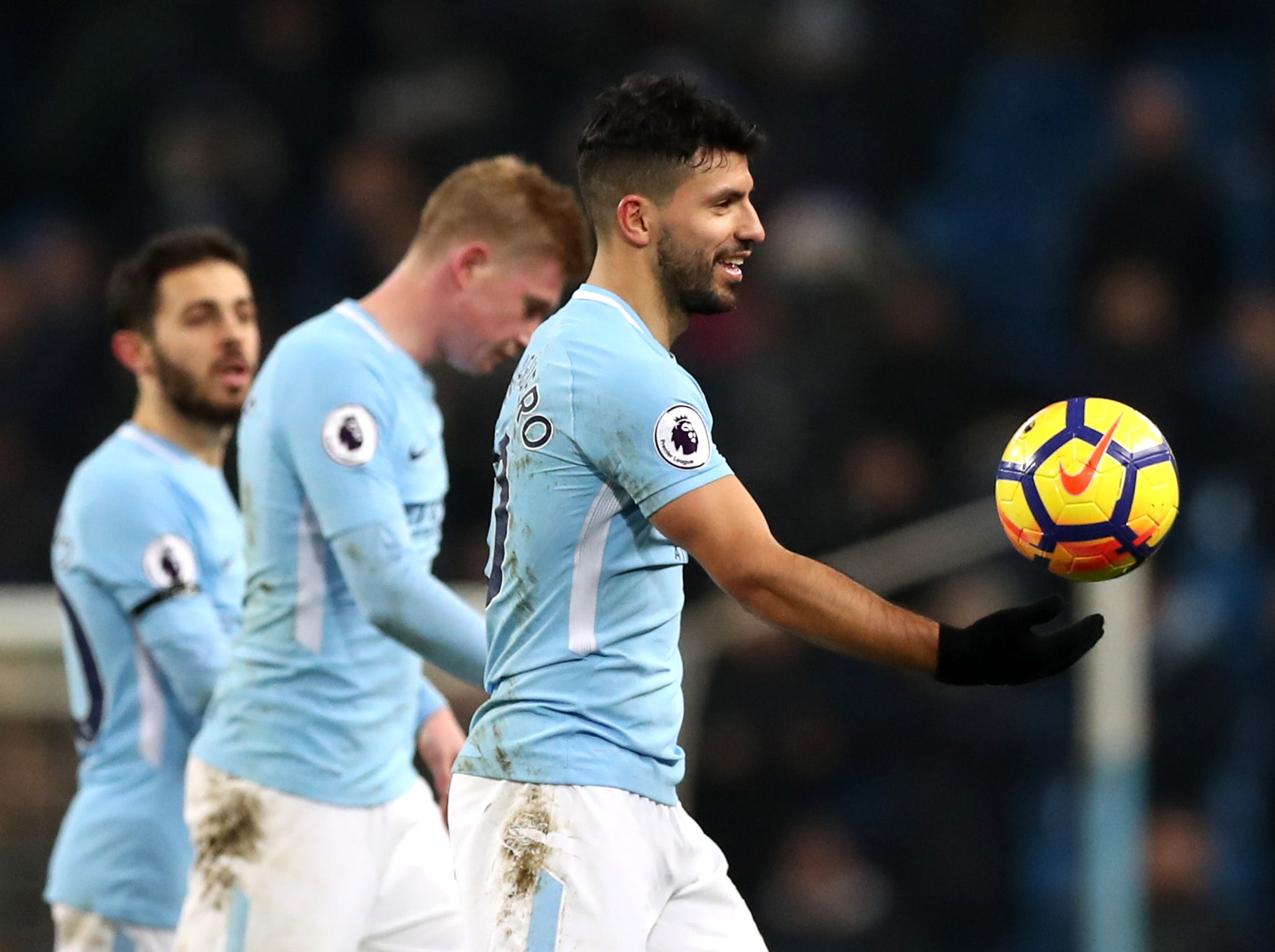 Sergio Aguero hit three as Manchester City beat Newcastle