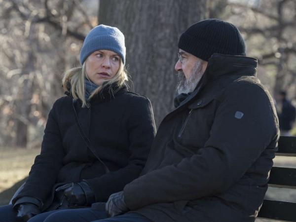 Danes as Carrie Mathison with Mandy Patinkin as Saul Berenson in ‘Homeland’ season 7