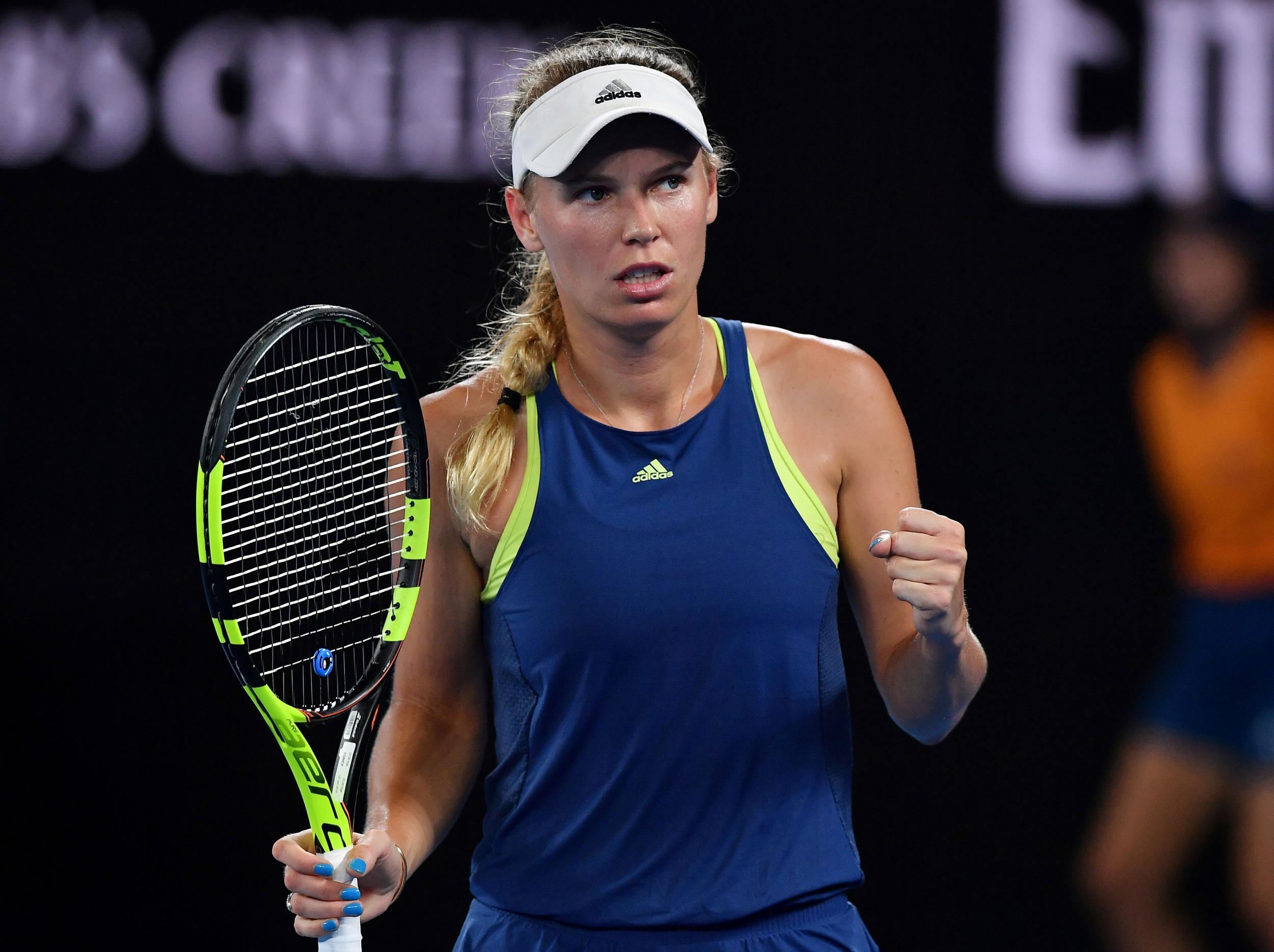 Caroline Wozniacki is through to the last four in Melbourne