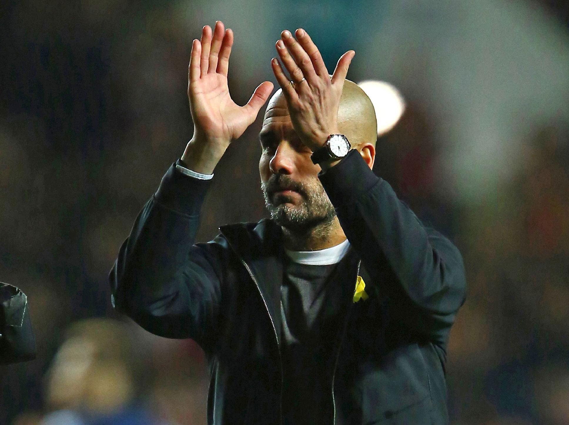 Pep Guardiola has his eyes on a Wembley hat-trick