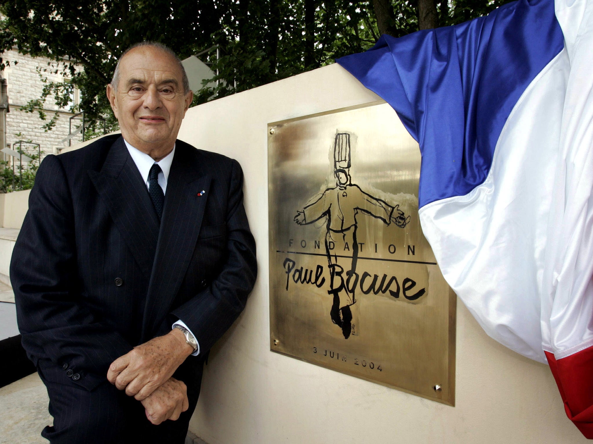 Bocuse during the inauguration of the Fondation Paul Bocuse, in Ecully, near Lyon in 2003