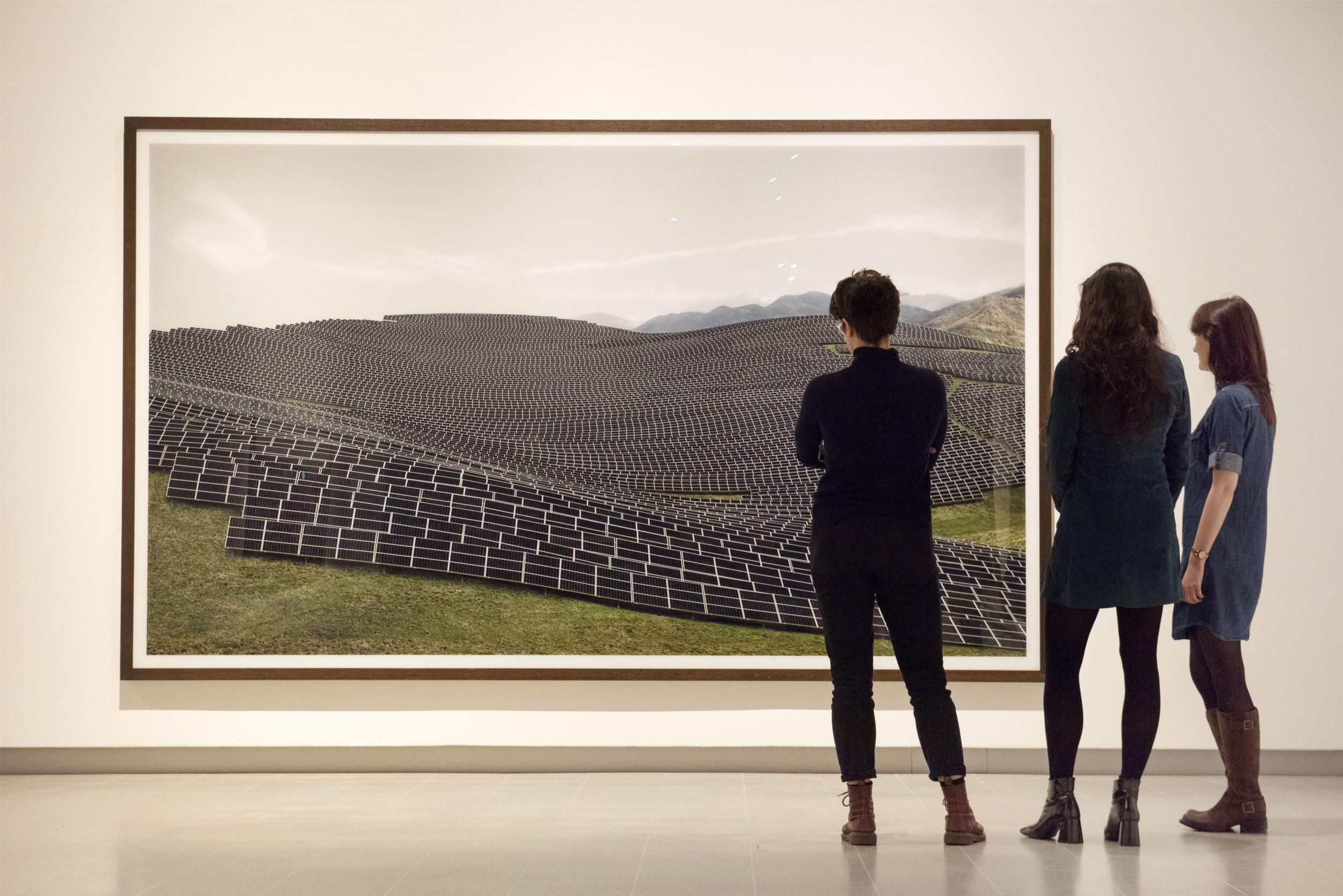 Gursky’s large-scale photographs at London’s Hayward Gallery include ‘Les Mées’, 2016 (Linda Nylind)