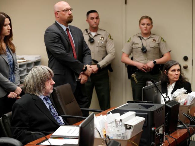 David Turpin and Louise Turpin appear in court in Riverside, California (Reuters)