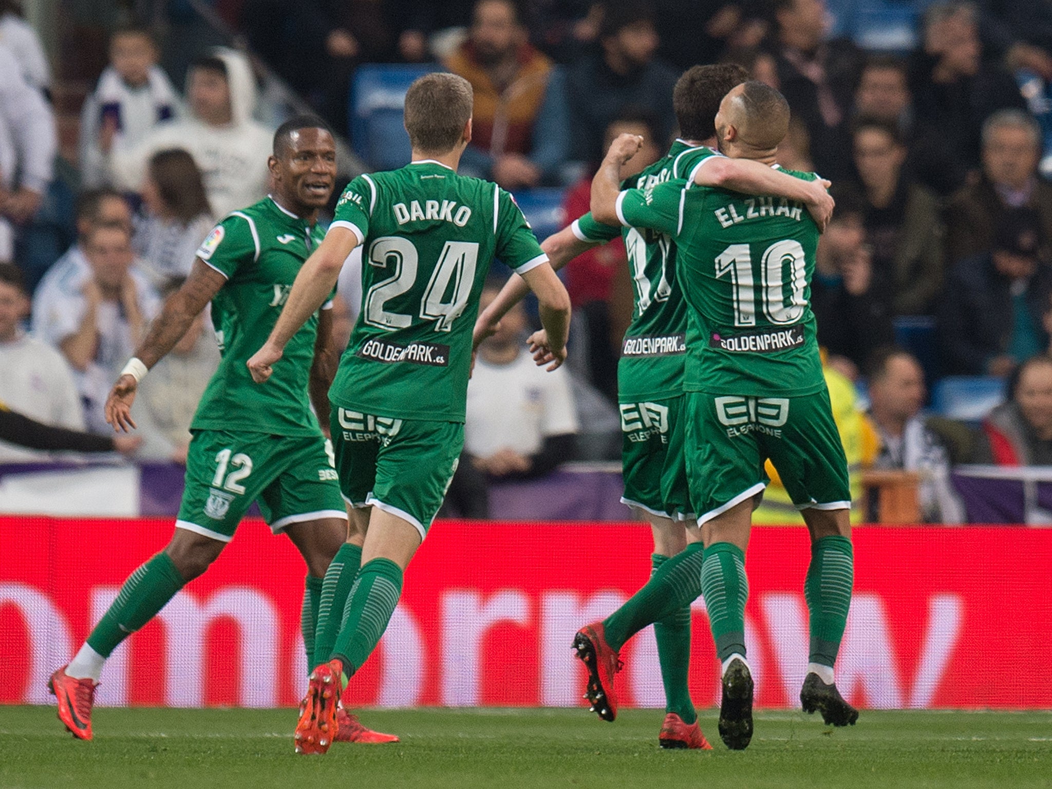 Leganes celebrated a surprise 2-2 aggregate victory over Real Madrid on away goals in January