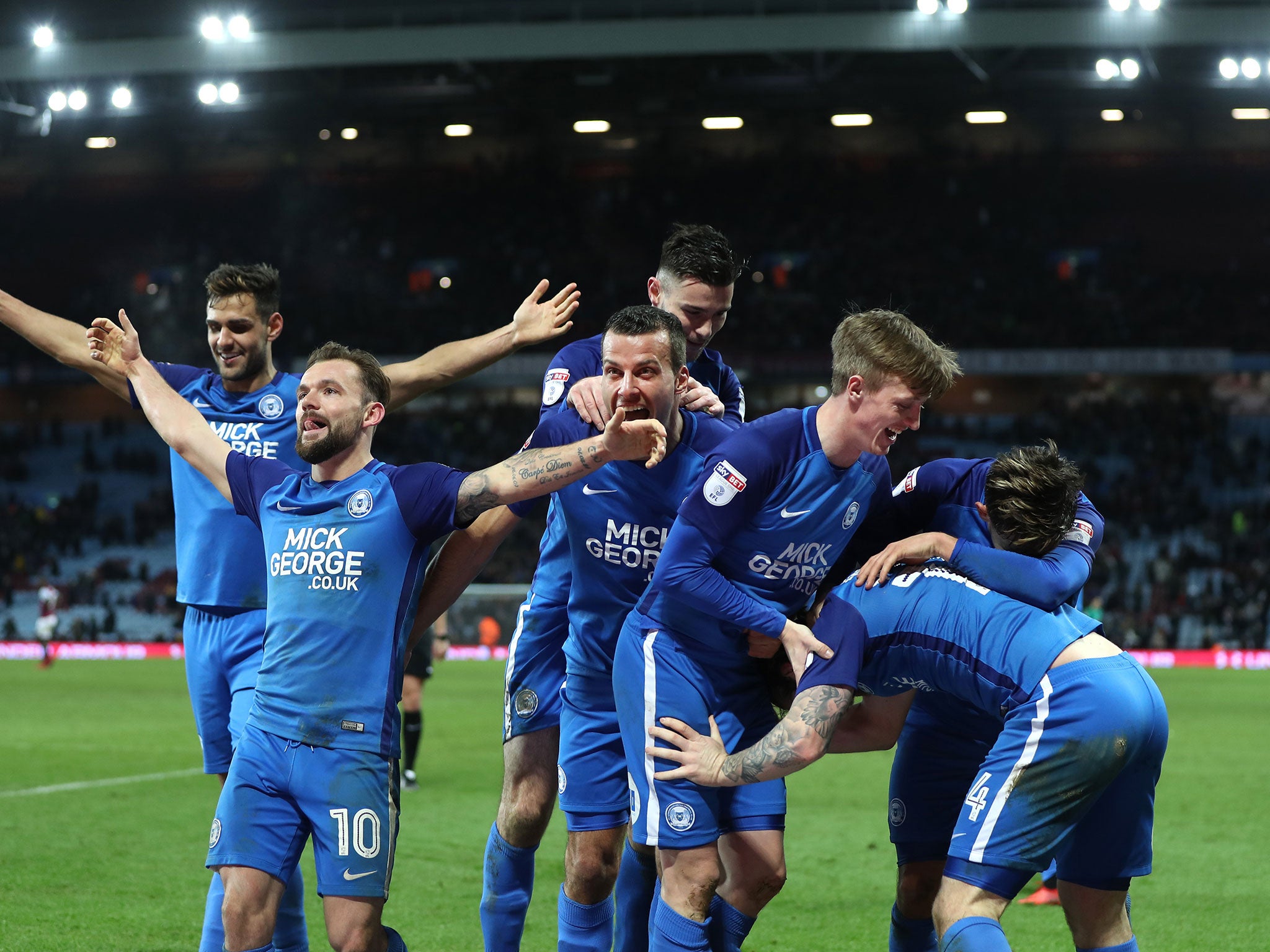 Lloyd played a key role in Peterborough's victory against Aston Villa