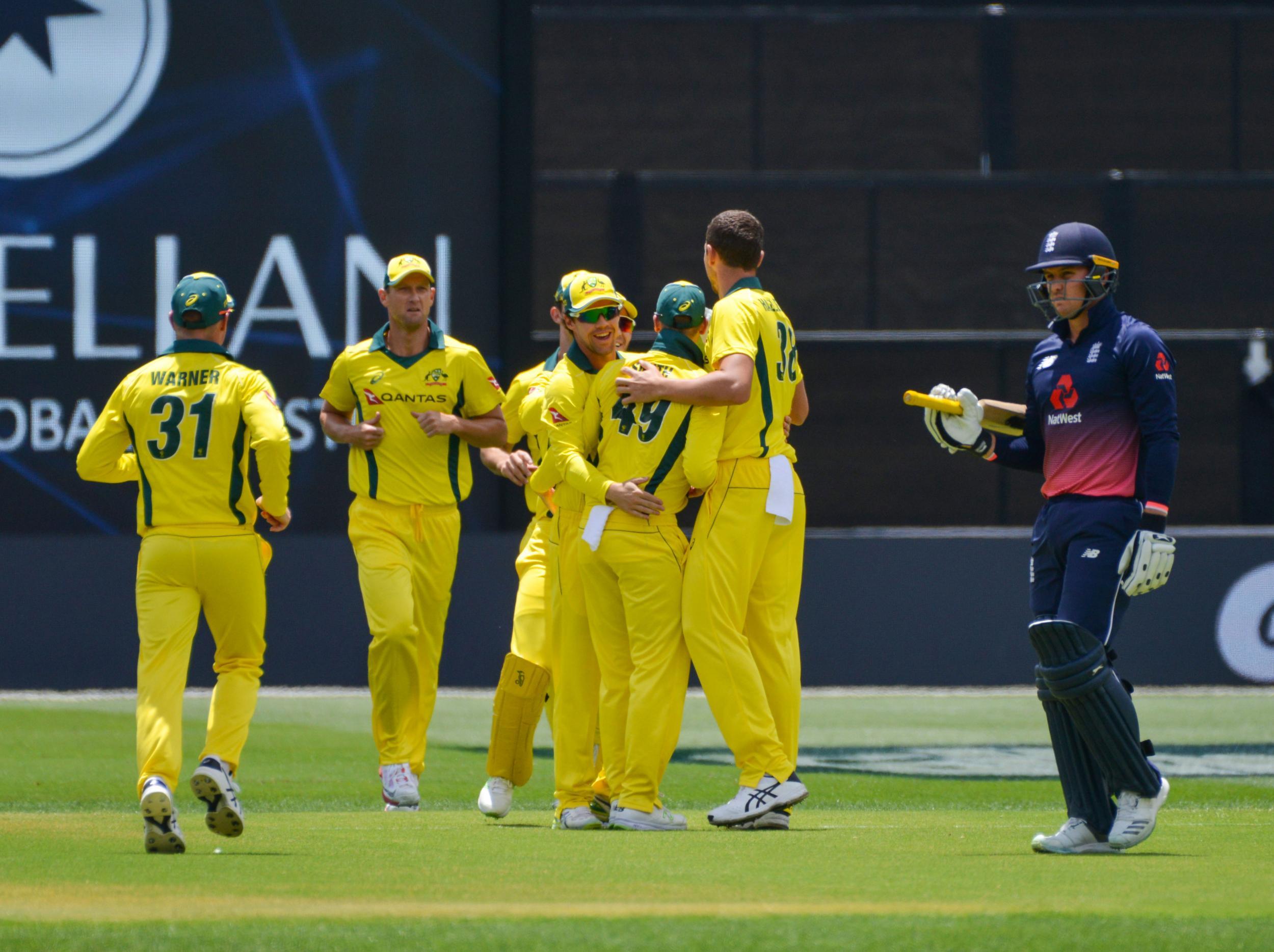 England slumped to defeat in Adelaide after a well below par batting display