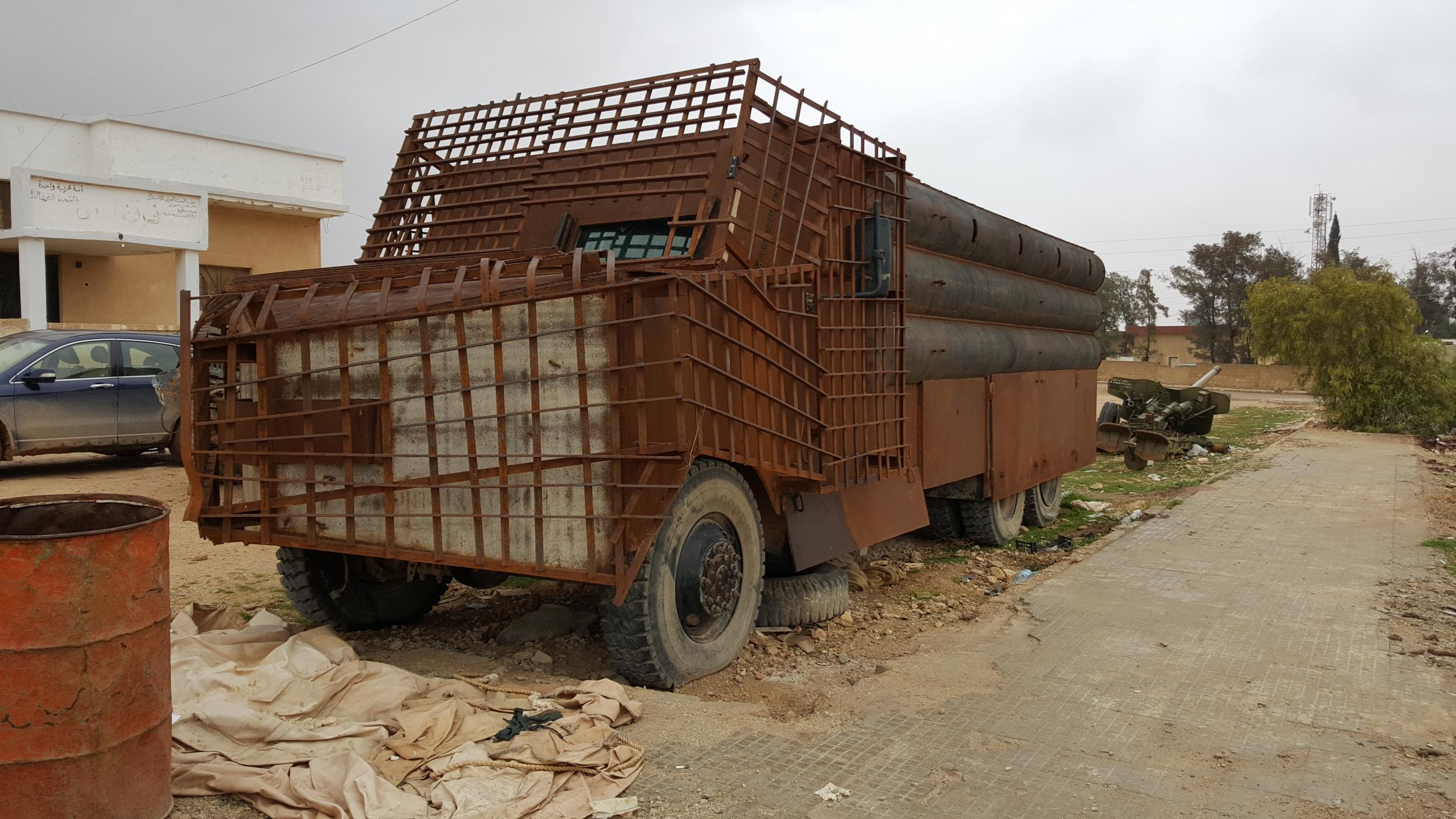 The sinister hulk of Isis’ most frightening iron suicide carrier, captured by the Syrian army