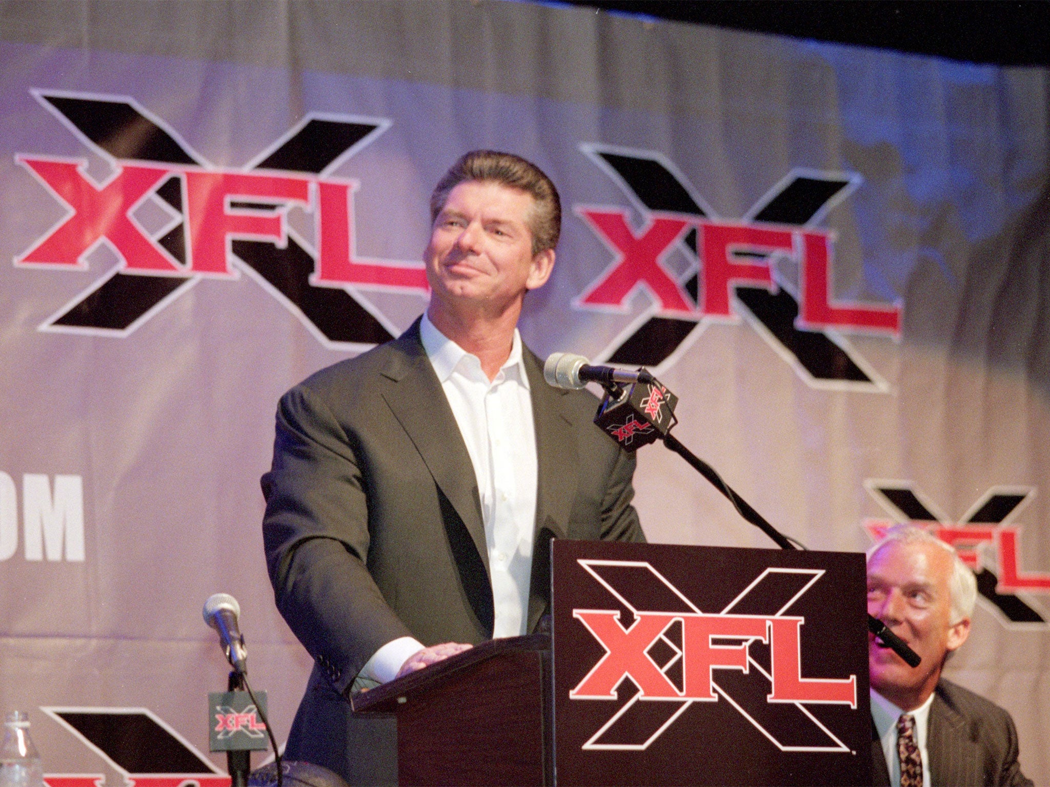 Vince McMahon announces the launch of the XFL in 2000, a league he will reboot from 2020