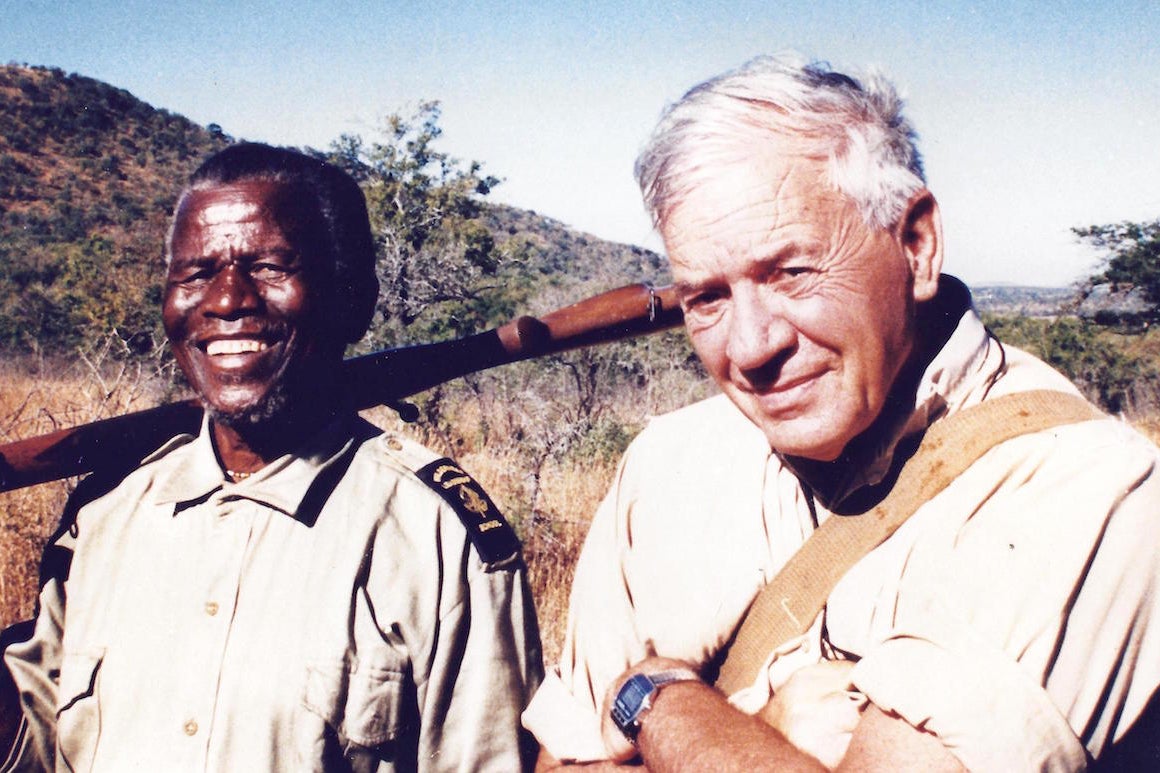 Dr Ian Player (right) with long-time friend and guide Magqubu Ntombela