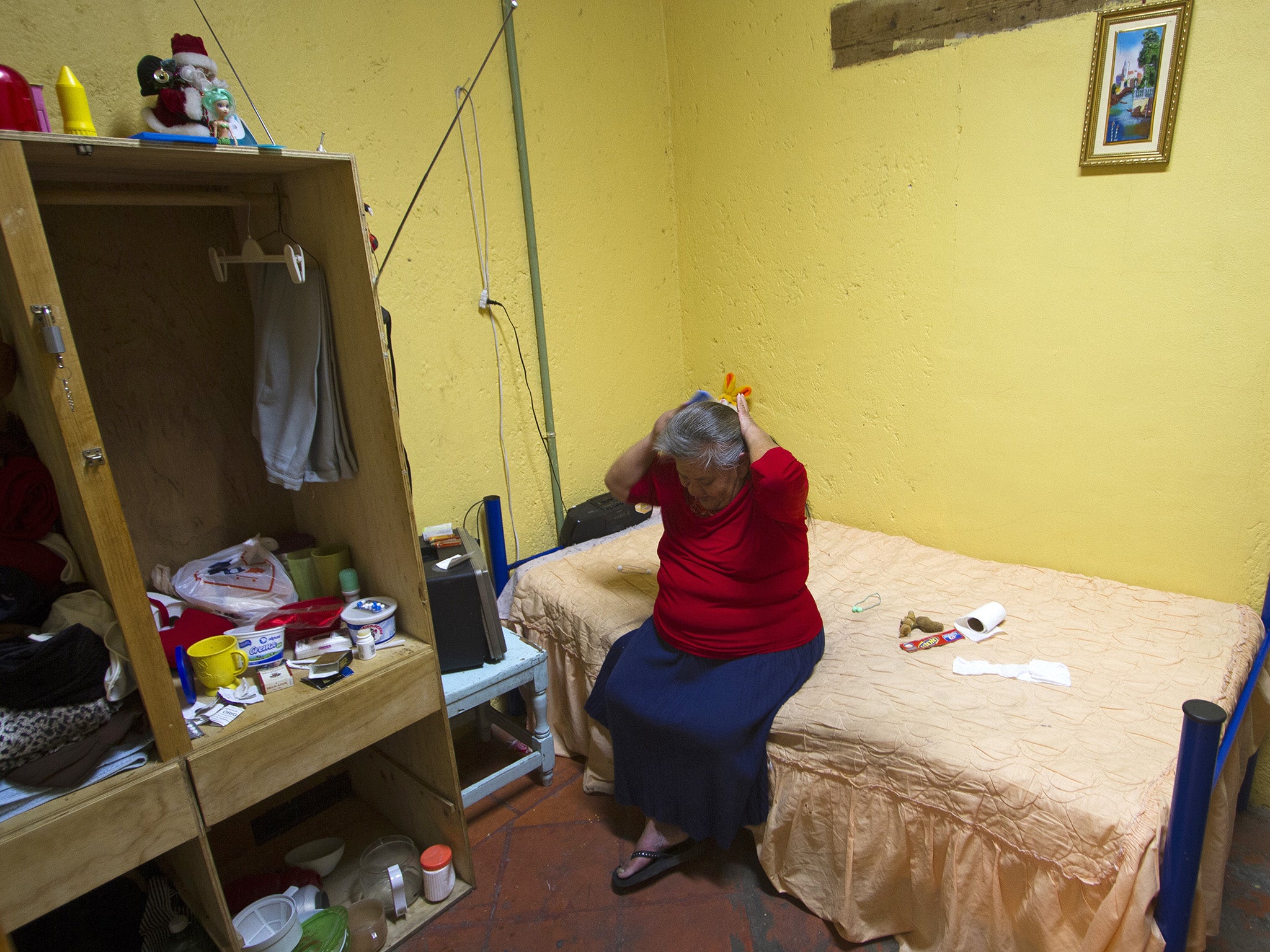 Former prostitute ‘Canelita’ in her room in Casa Xochiquetzal