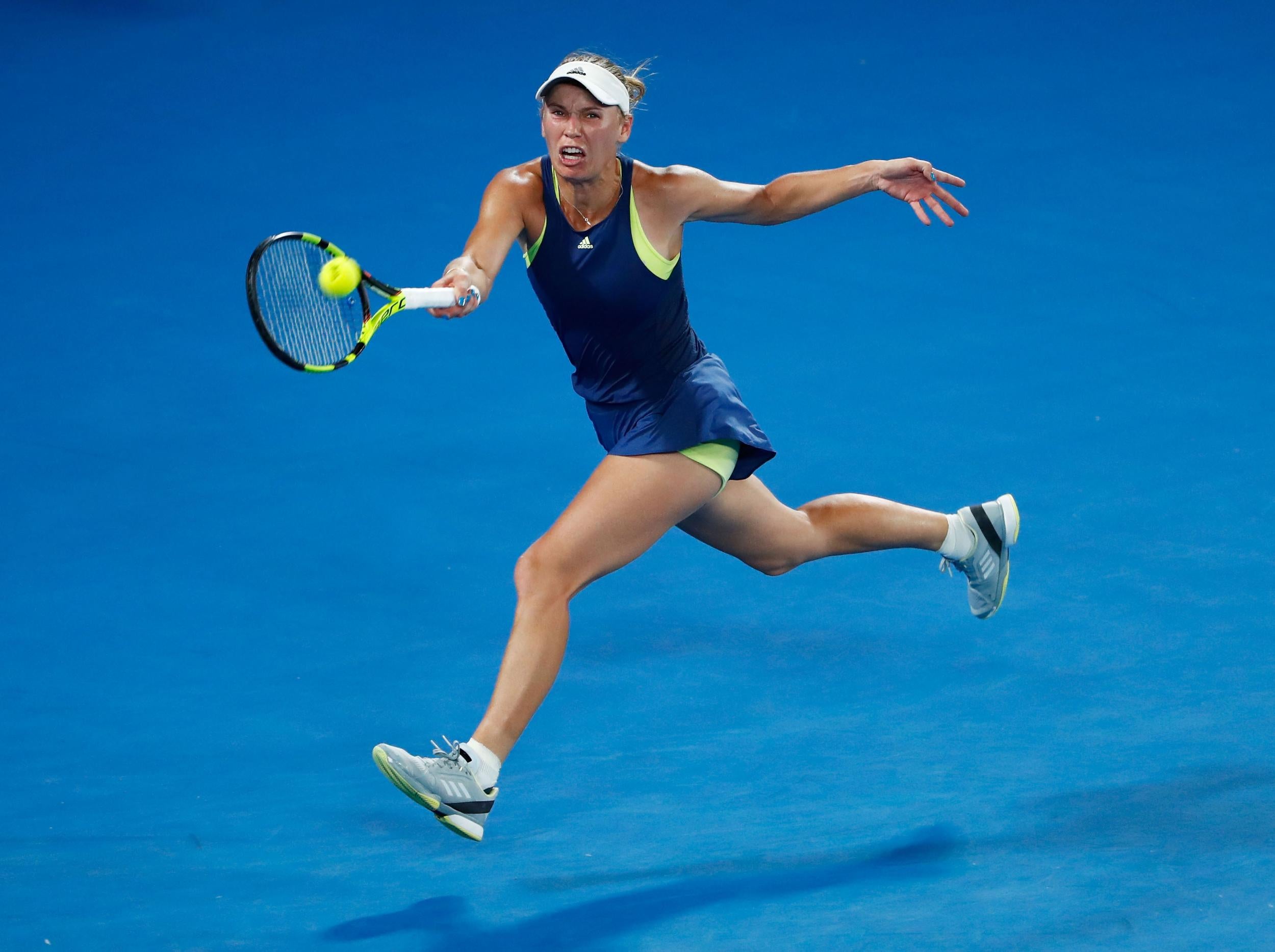 Wozniacki was pushed all the way by Halep