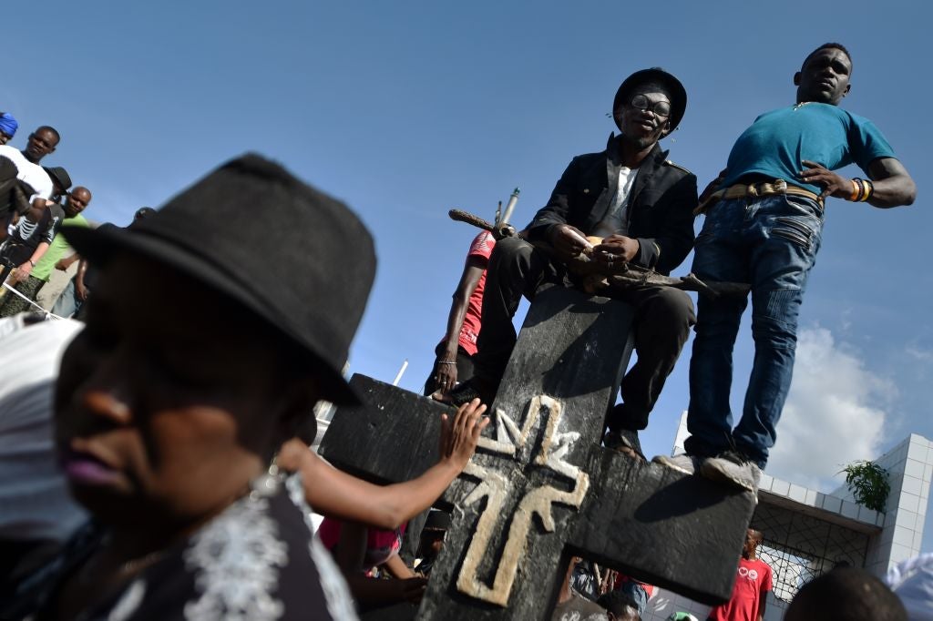 Vodou celebrations in a cemetery outside Port-au-Prince (AFP/Getty)