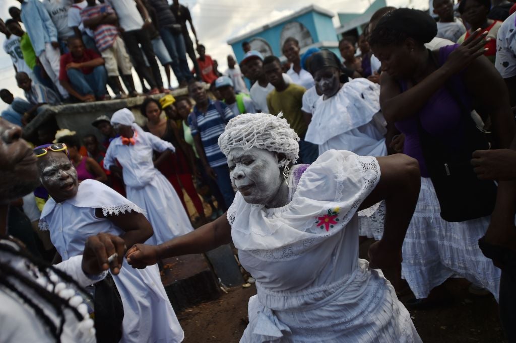 A devotee of Baron Samedi (AFP/Getty)