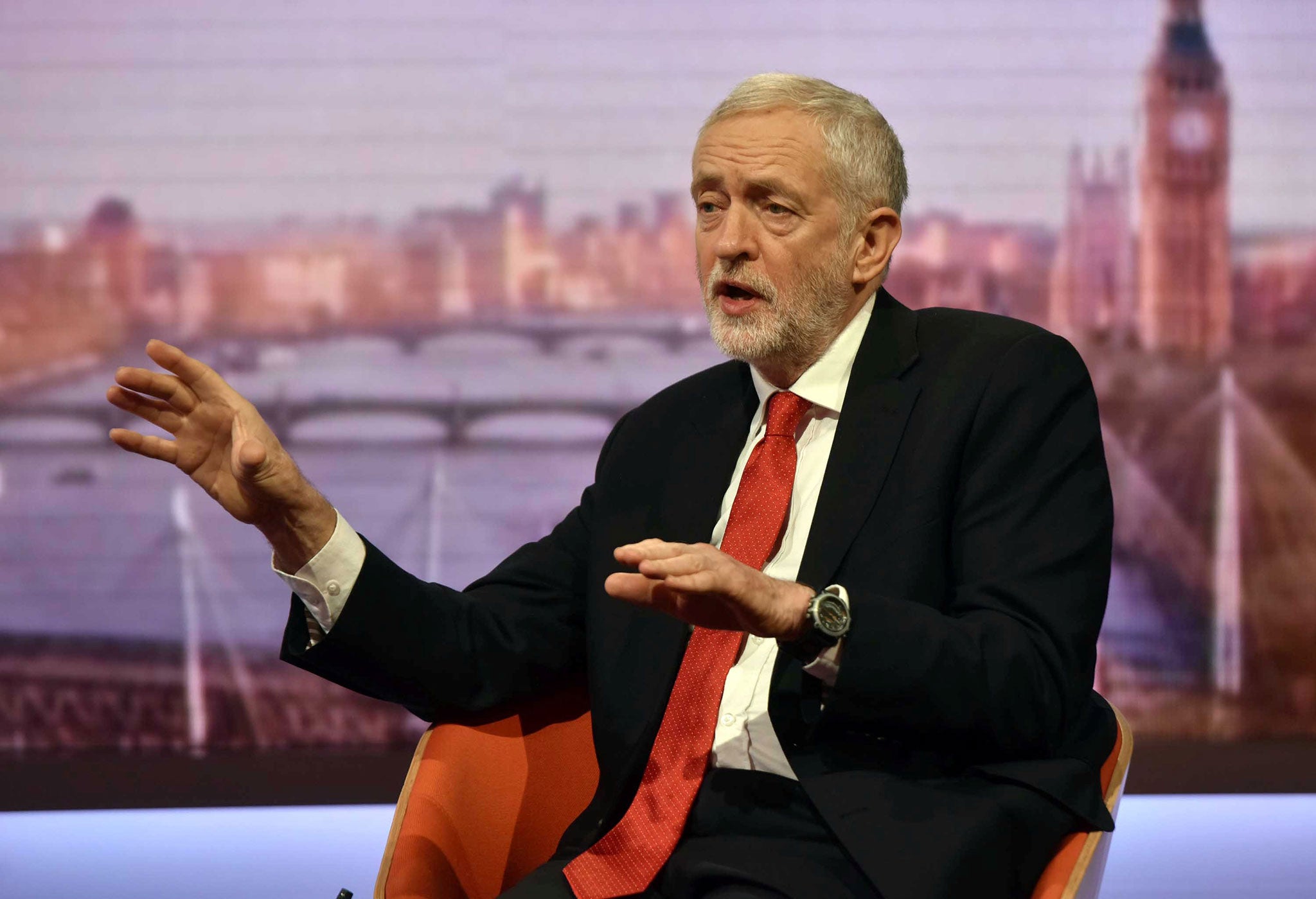 Jeremy Corbyn appears on The Andrew Marr Show on 28 January, 2018