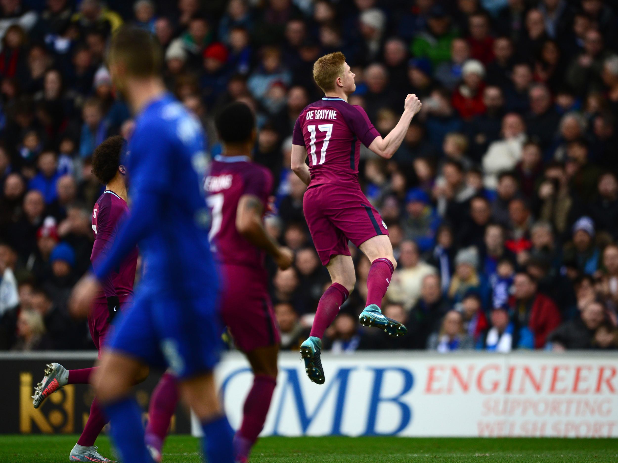 De Bruyne's clever free-kick gave Man City the lead