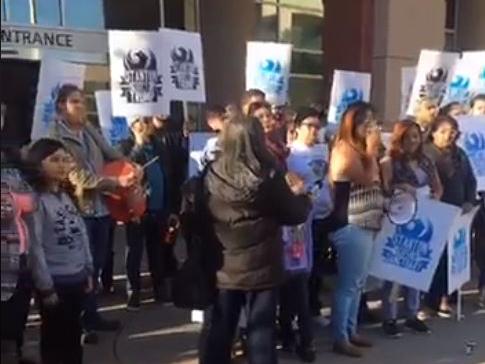 Lucha protests outside the Arizona State House