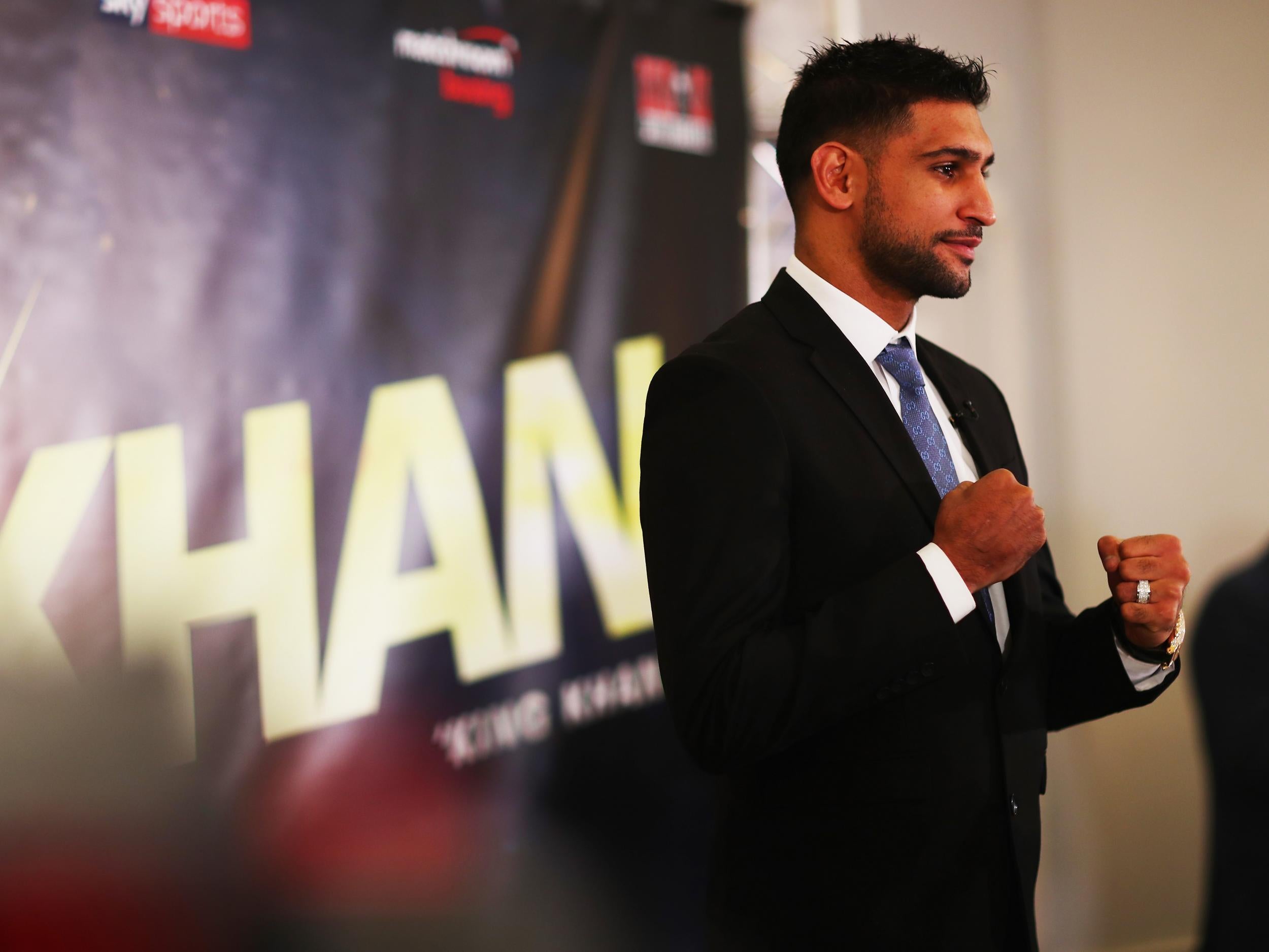 Khan will fight on April 21