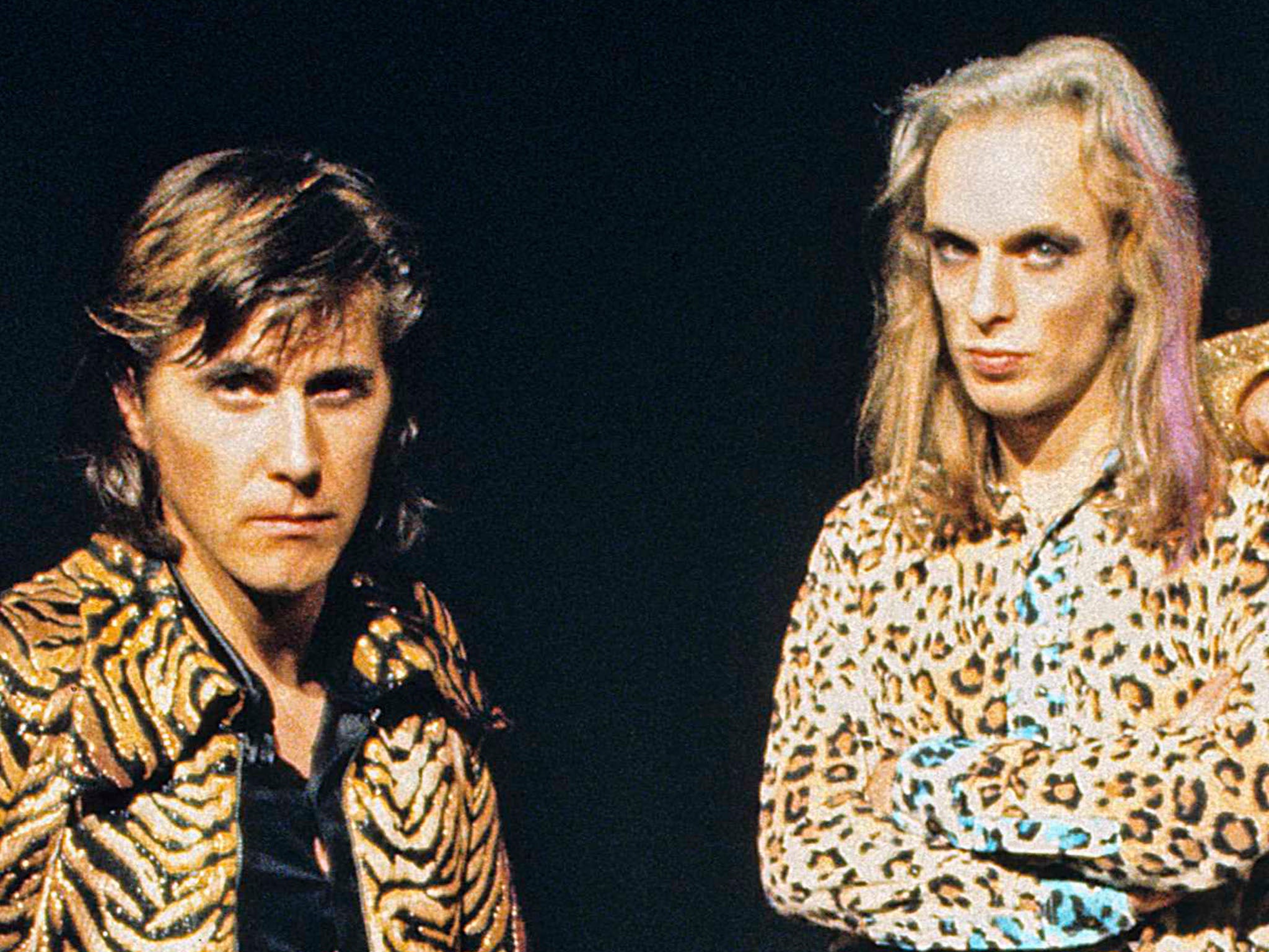 Bryan Ferry and Brian Eno in Roxy Music before they went their own separate ways