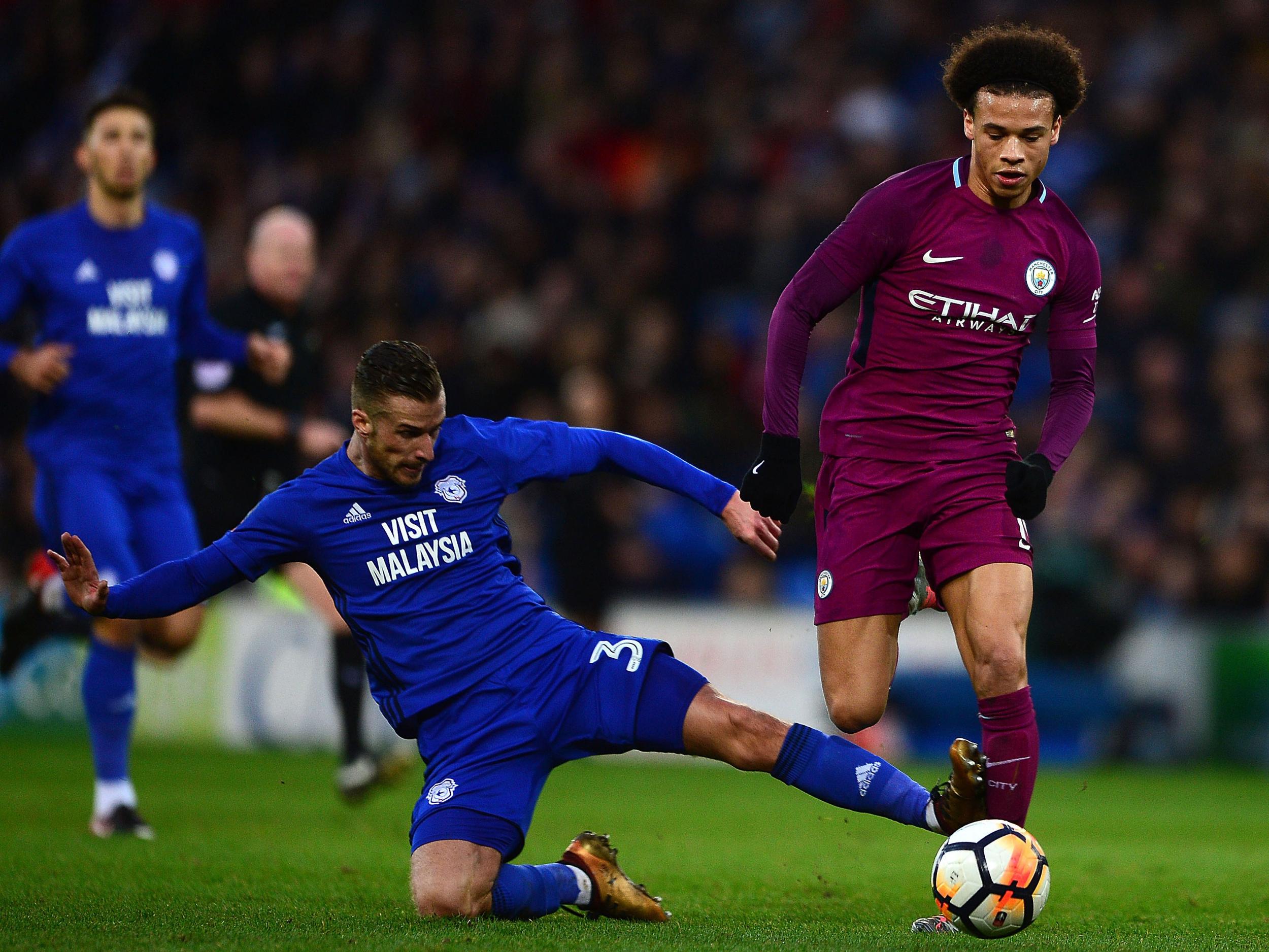 Joe Bennett's tackle on Leroy Sané led to criticism from Pep Guardiola