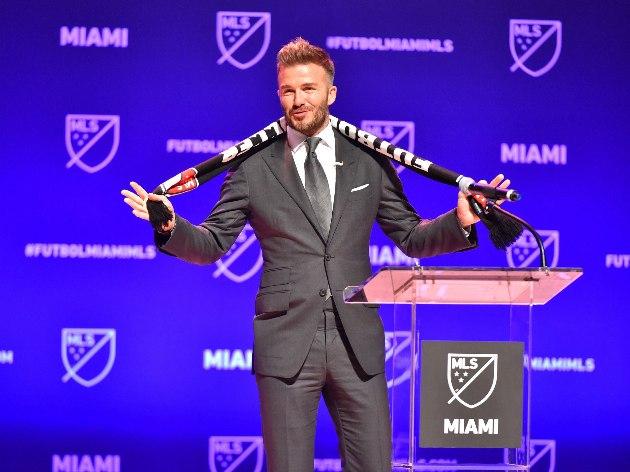 Beckham announced the launch in Miami