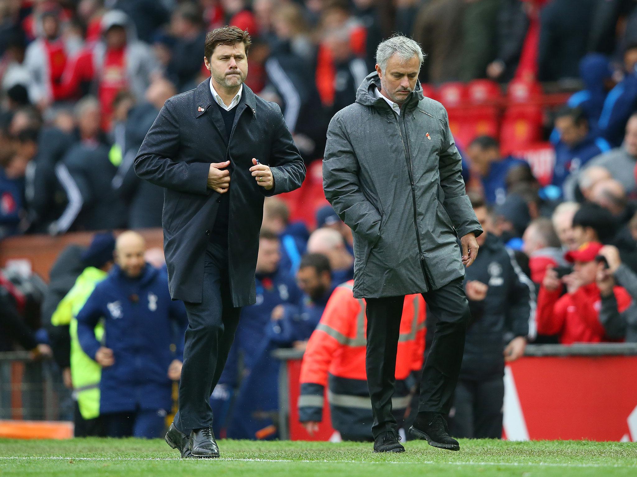 Pochettino and Mourinho together at Old Trafford