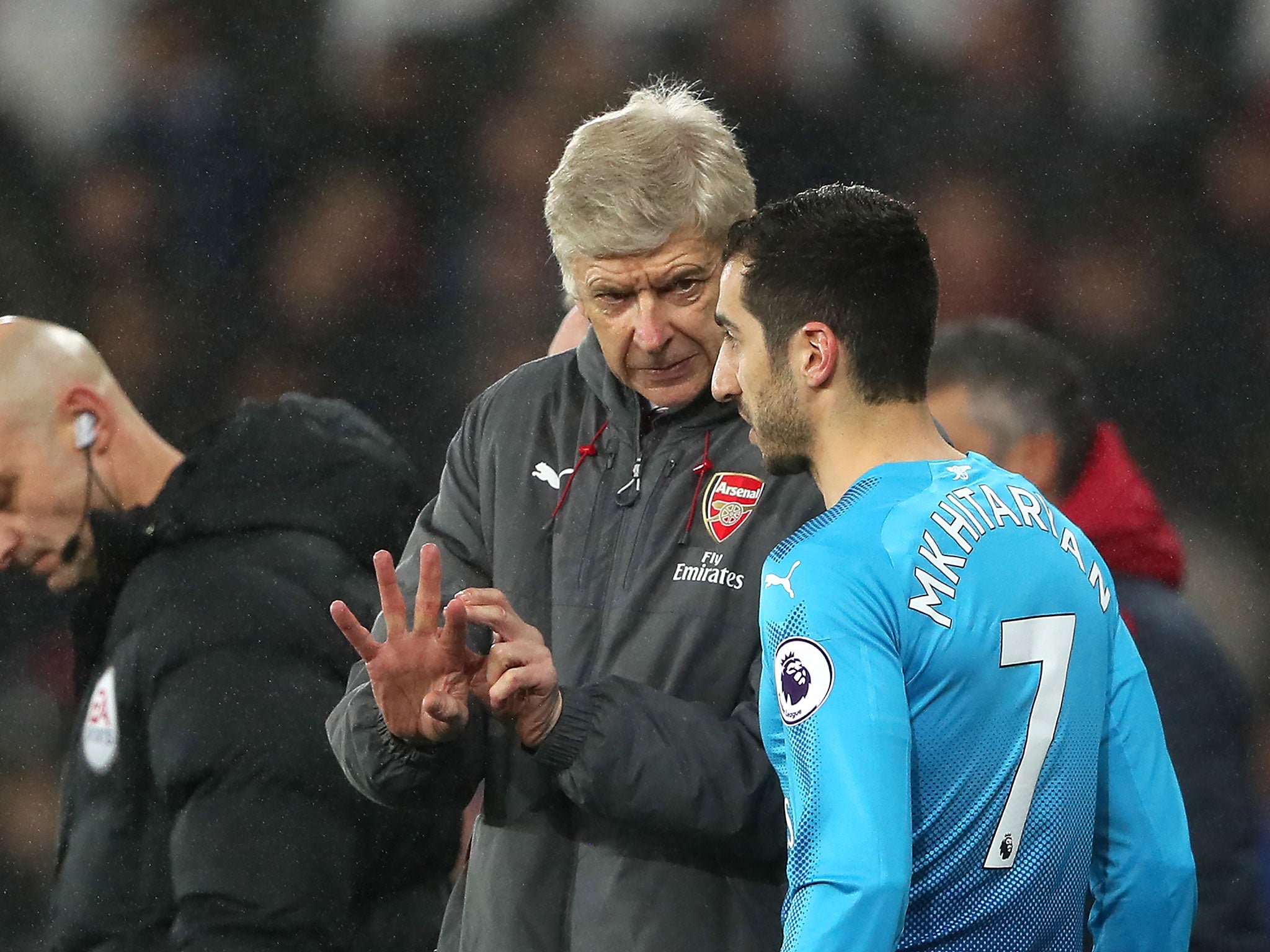 Henrikh Mkhitaryan made his Arsenal debut as a substitute