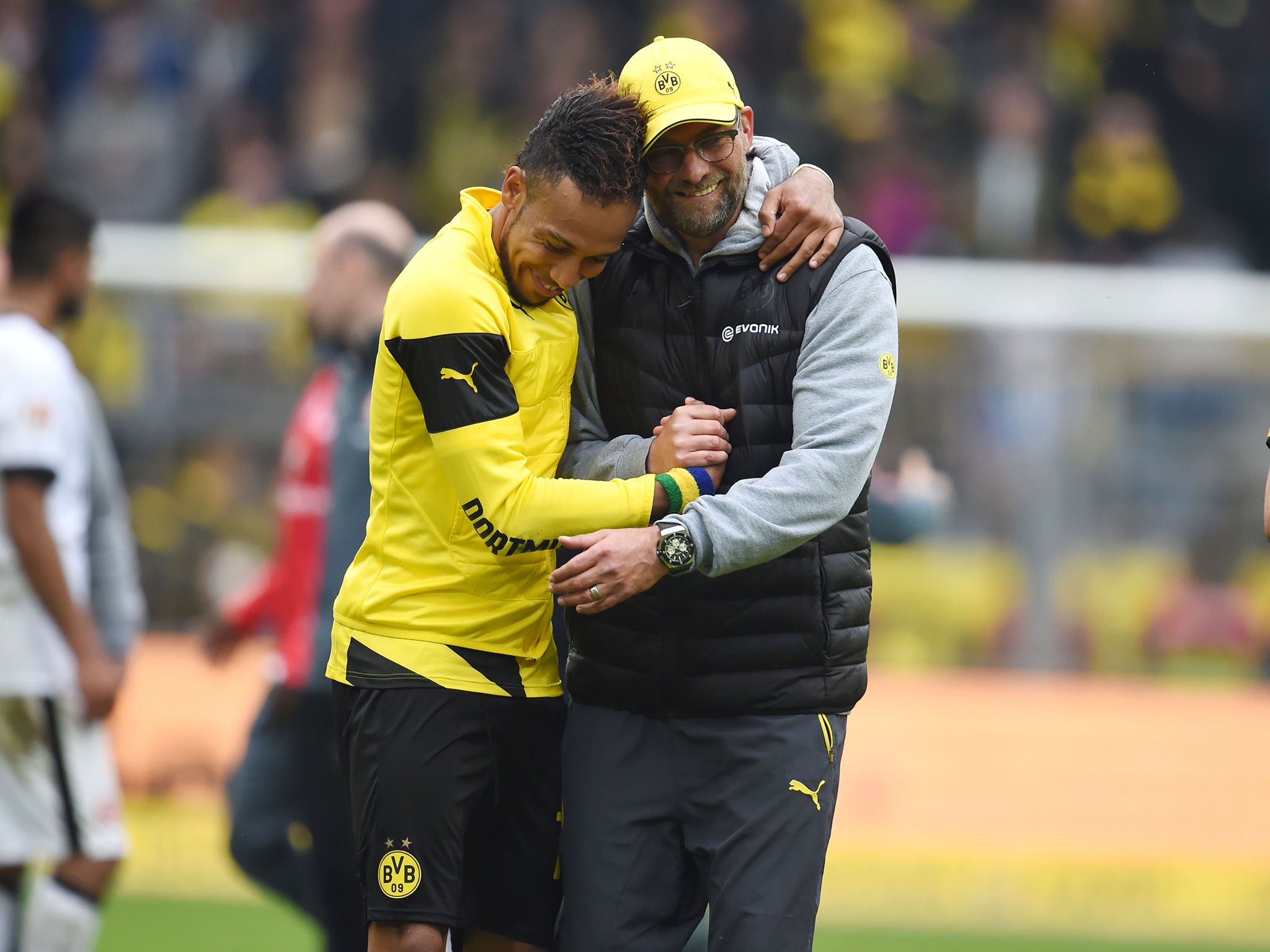 Pierre-Emerick Aubameyang and Jurgen Klopp spent two years together at Dortmund