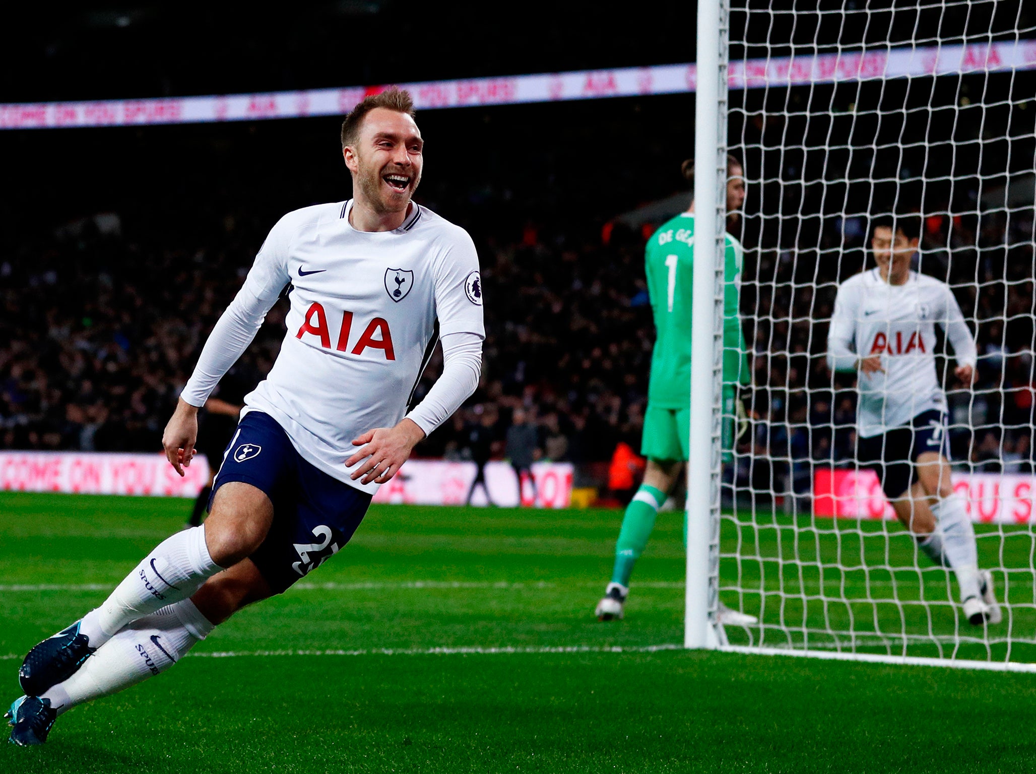 Christian Eriksen opened the scoring for Spurs against United