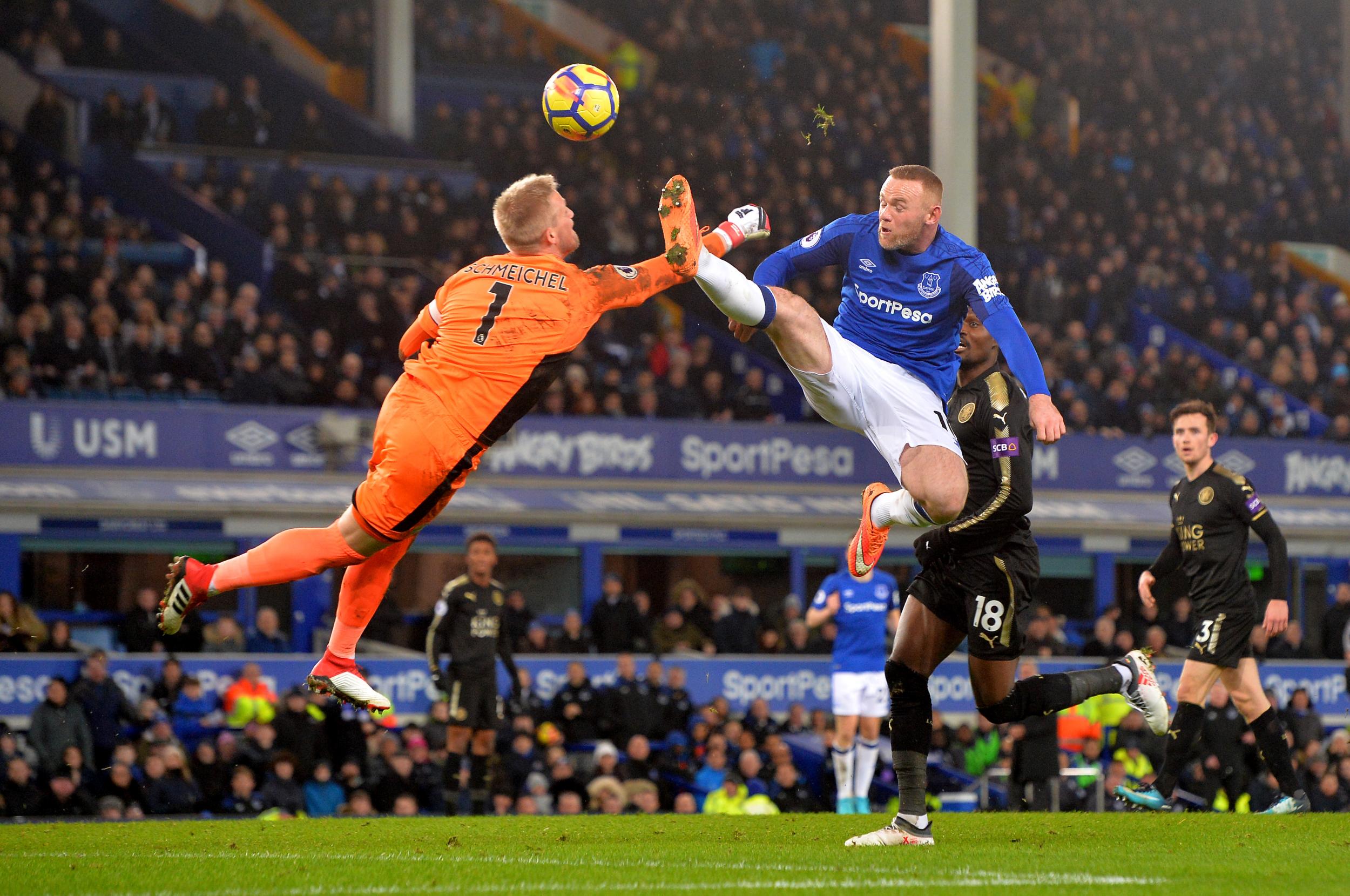 &#13;
Rooney thought he had given Everton the lead &#13;