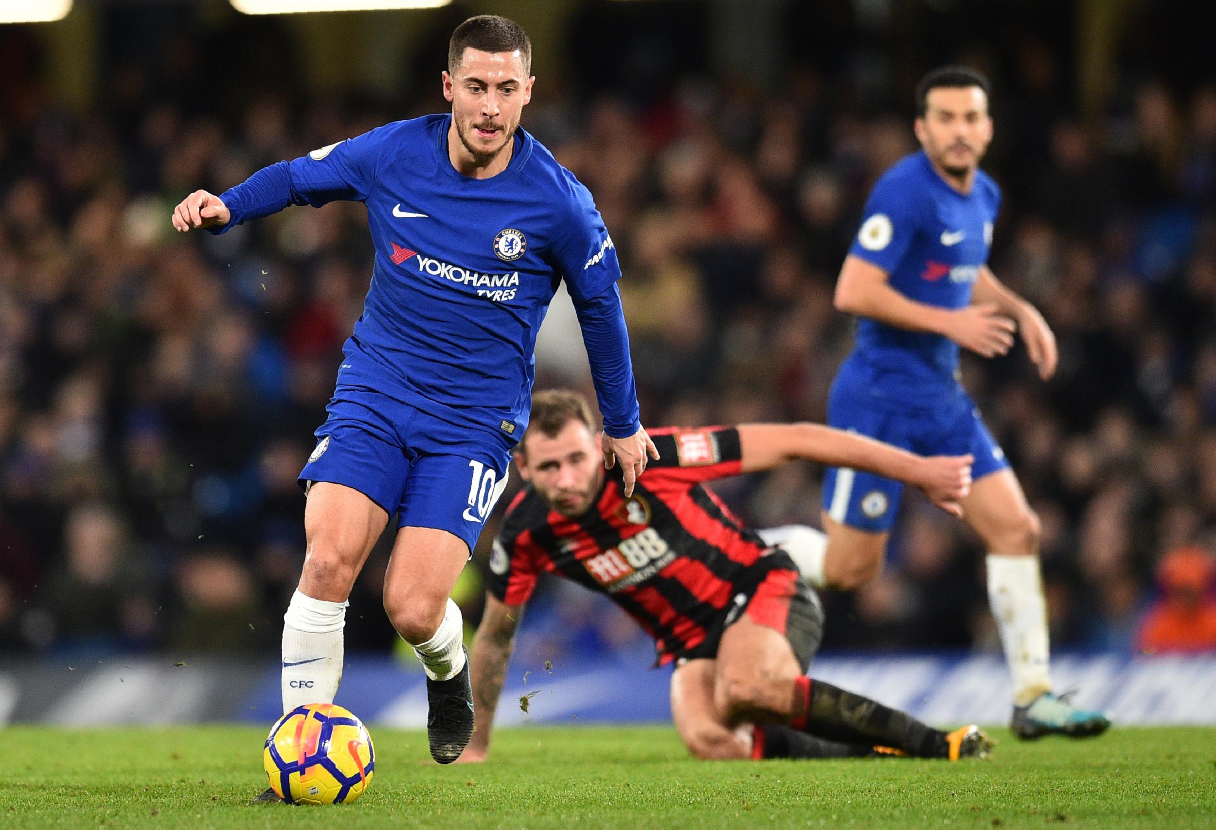 Hazard played as a central forward, meaning Chelsea lacked a reference point