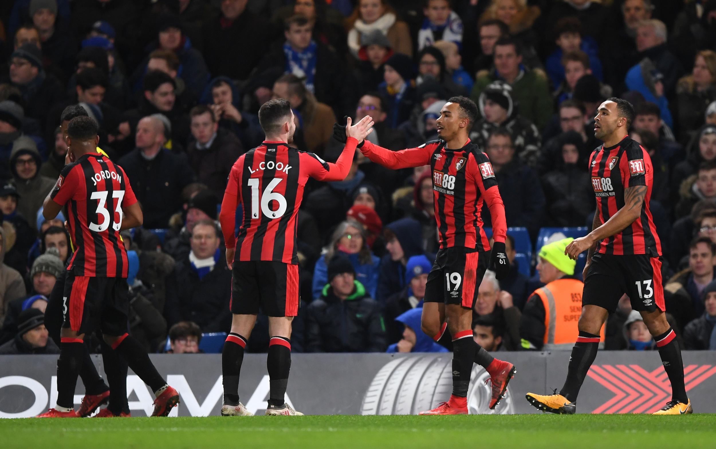 Bournemouth celebrate a stunning win