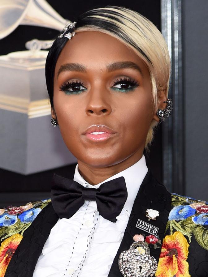 Janelle Monae at the Grammys in January (Getty)