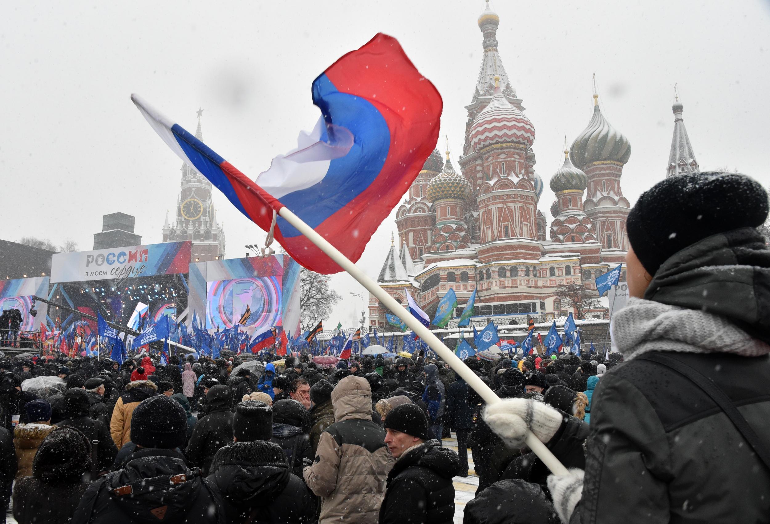 A rally in Moscow organised on the 75th anniversary of the Battle of Stalingrad