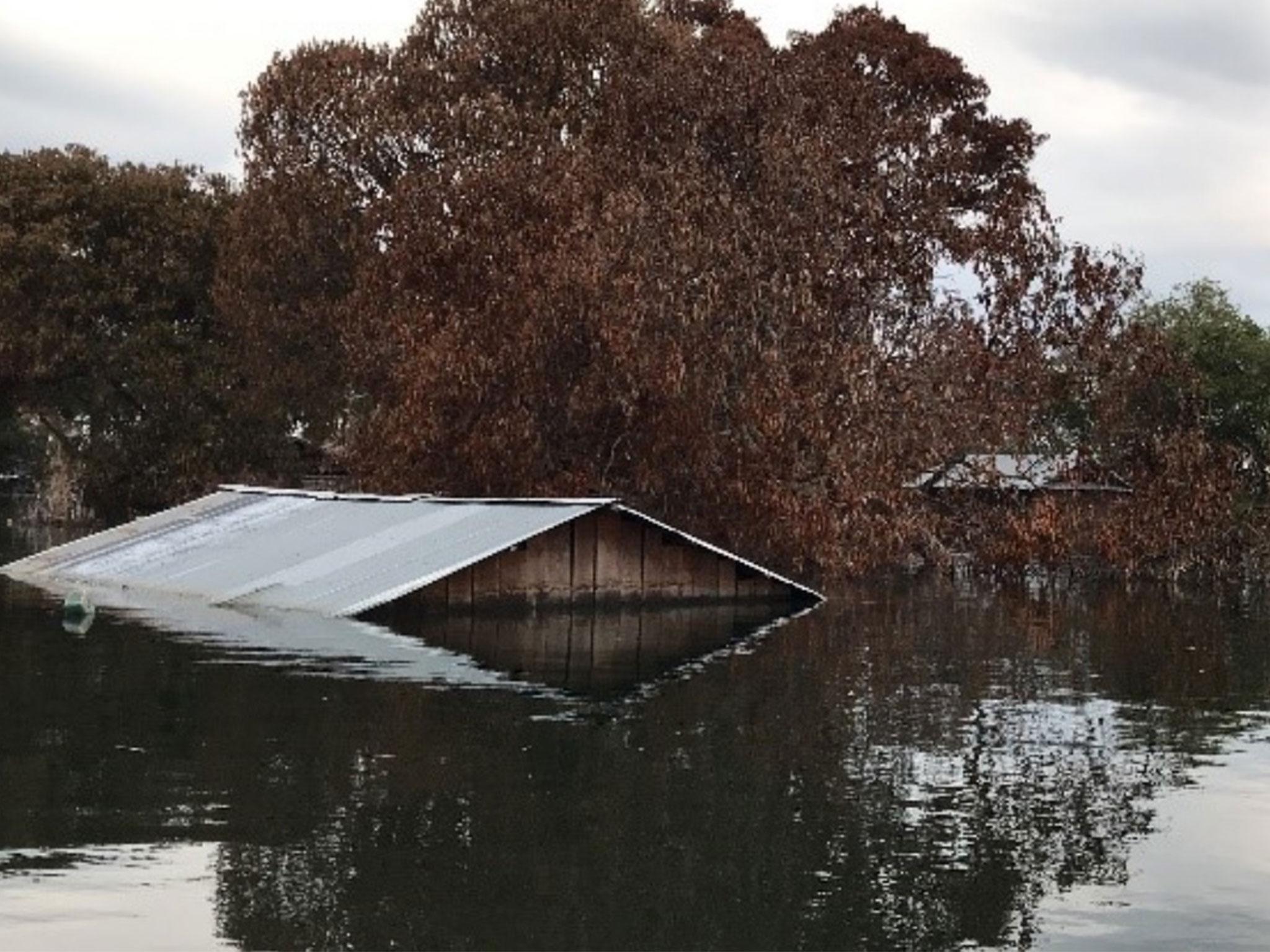 Water levels in the village have risen by around seven metres since November