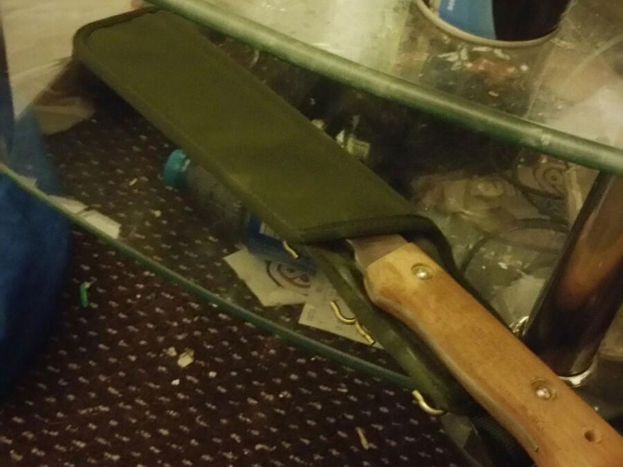 A machete found by police at Ethan Stables’ home in Barrow, Cumbria