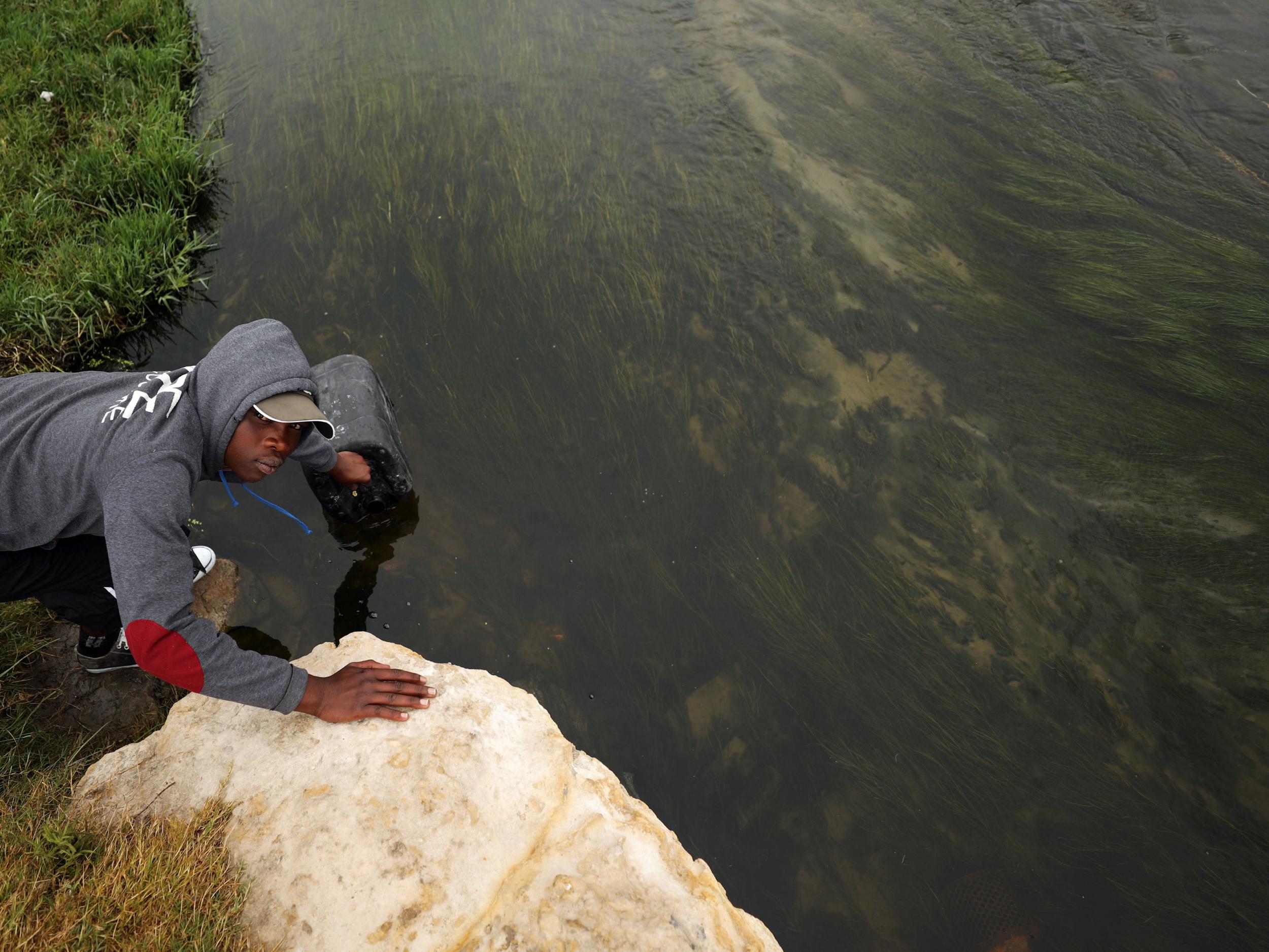 Local people are being forced into taking water from polluted rivers