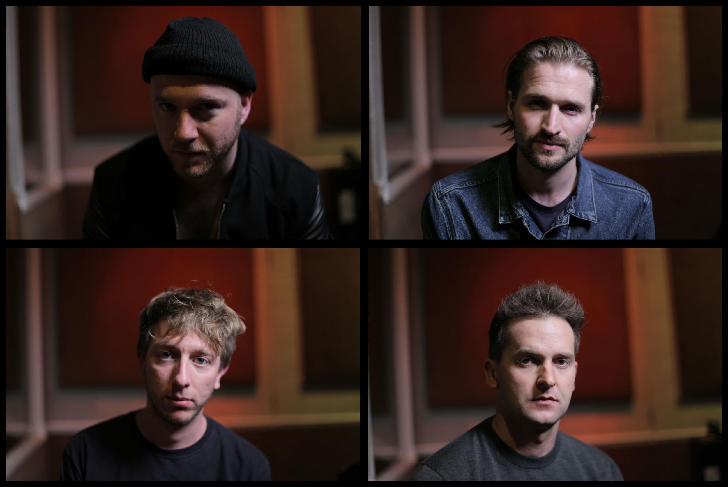 Wild Beasts’ Fleming (top right), Talbot (bottom right), Little (top left), Thorpe (bottom left) seem disorientated about the future since announcing their split (Sion Marshall-Waters)