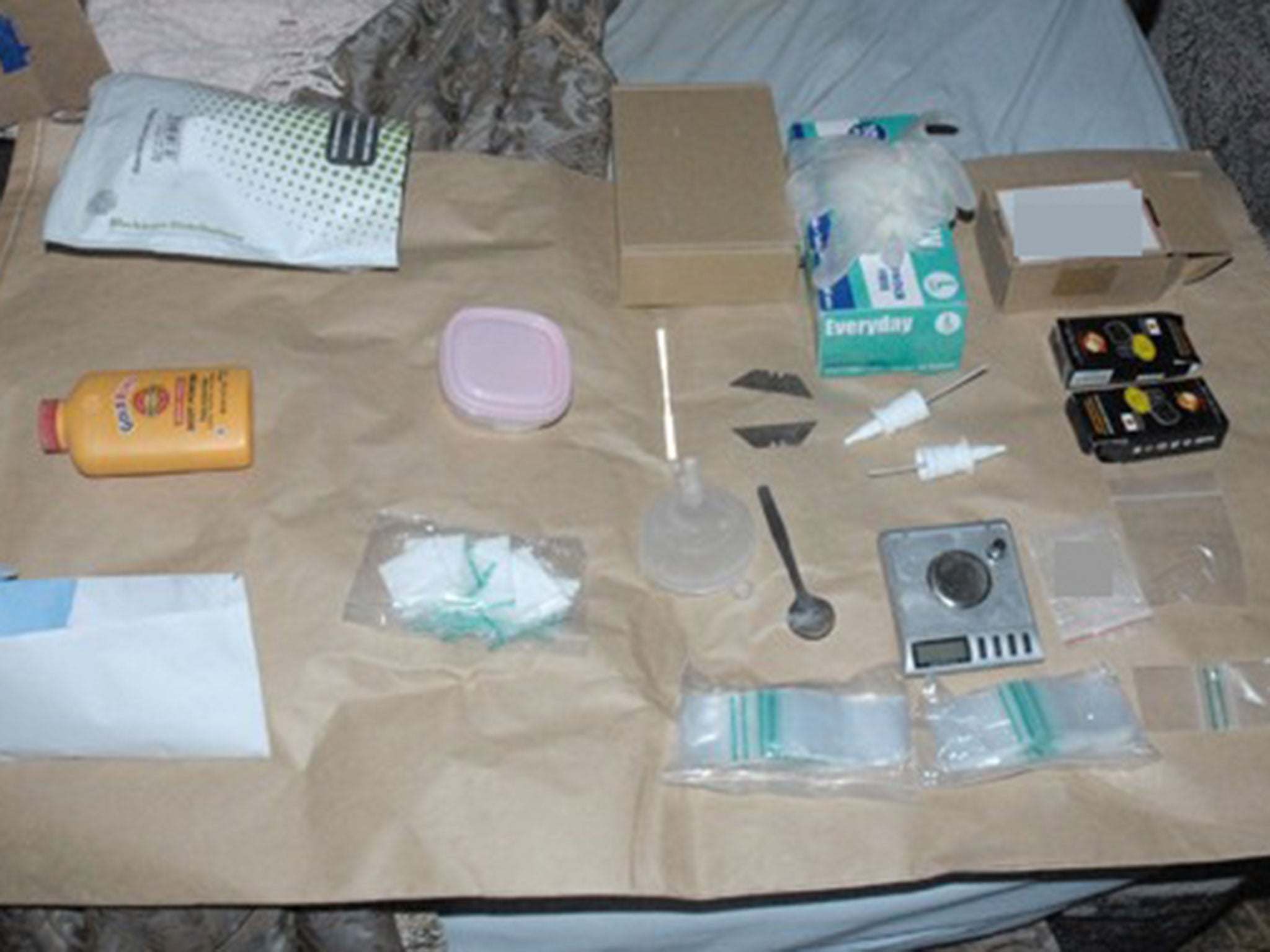 Equipment for distributing fentanyl found at Kyle Enos’ flat in Wales