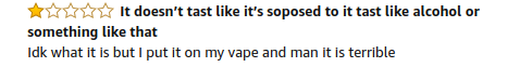 The product descriptions specify that the product is not meant for vapes