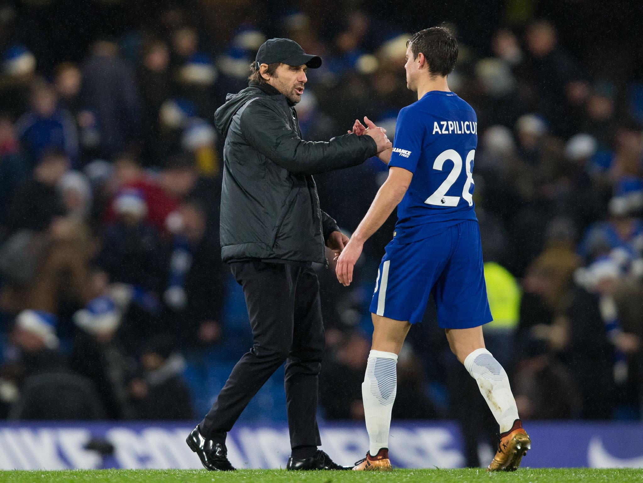 Cesar Azpilicueta has said that his teammates aren't letting Antonio Conte down