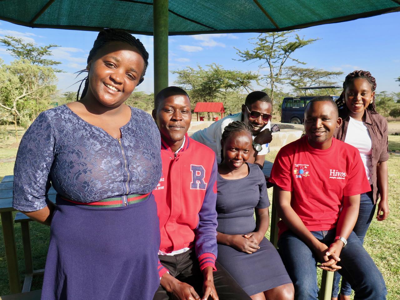 (L to R): Janet Murikira of Baraka FM, Collins Omulo of Daily Nation, Caroline Chebet of The Standard, Jeckonia Otieno of The Standard, Dan Kaburu of K24-TV and Evelyn Makena of People Daily.