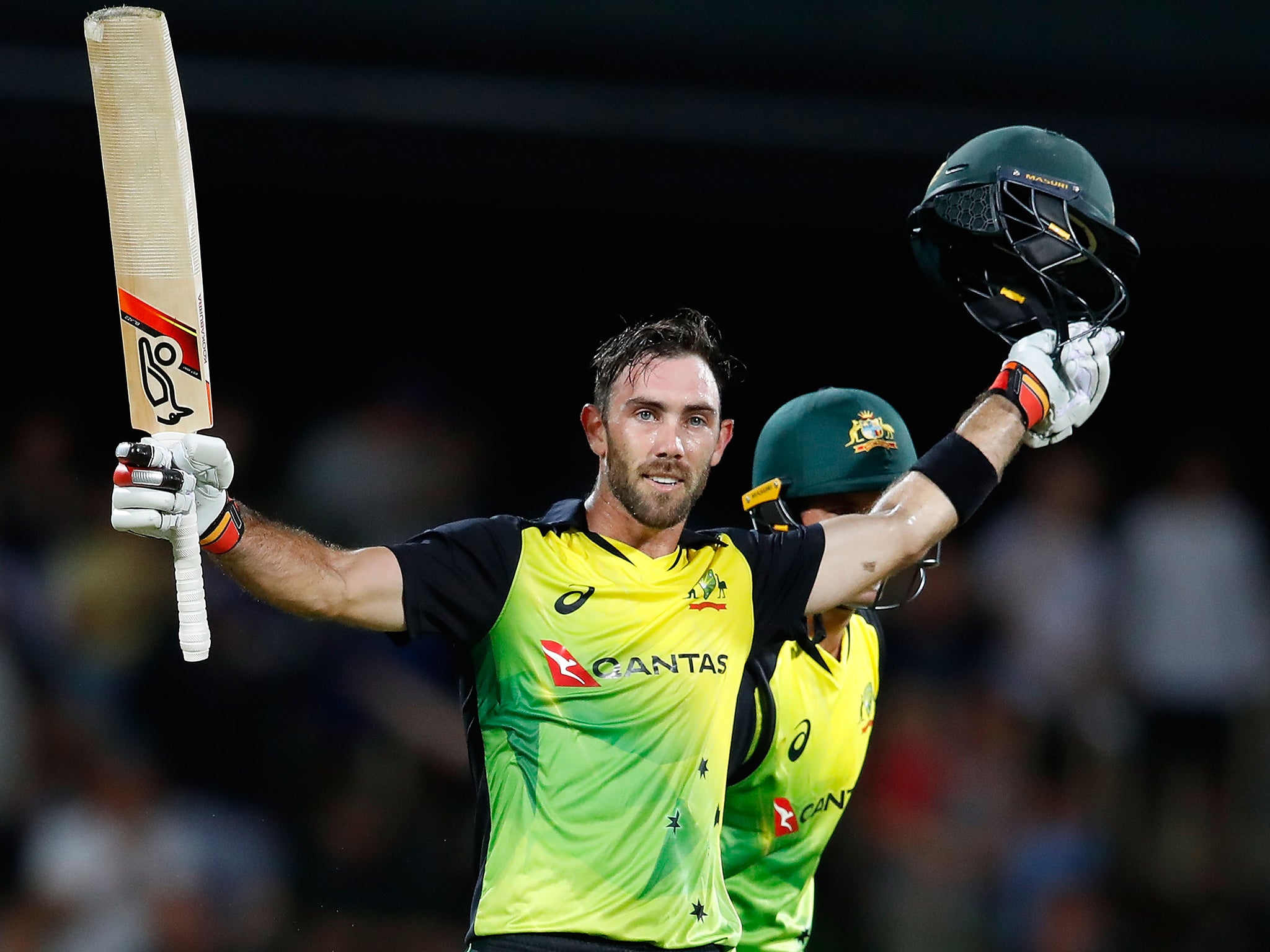 Glenn Maxwell reached his century off the final ball of the innings as he fired Australia to victory over England