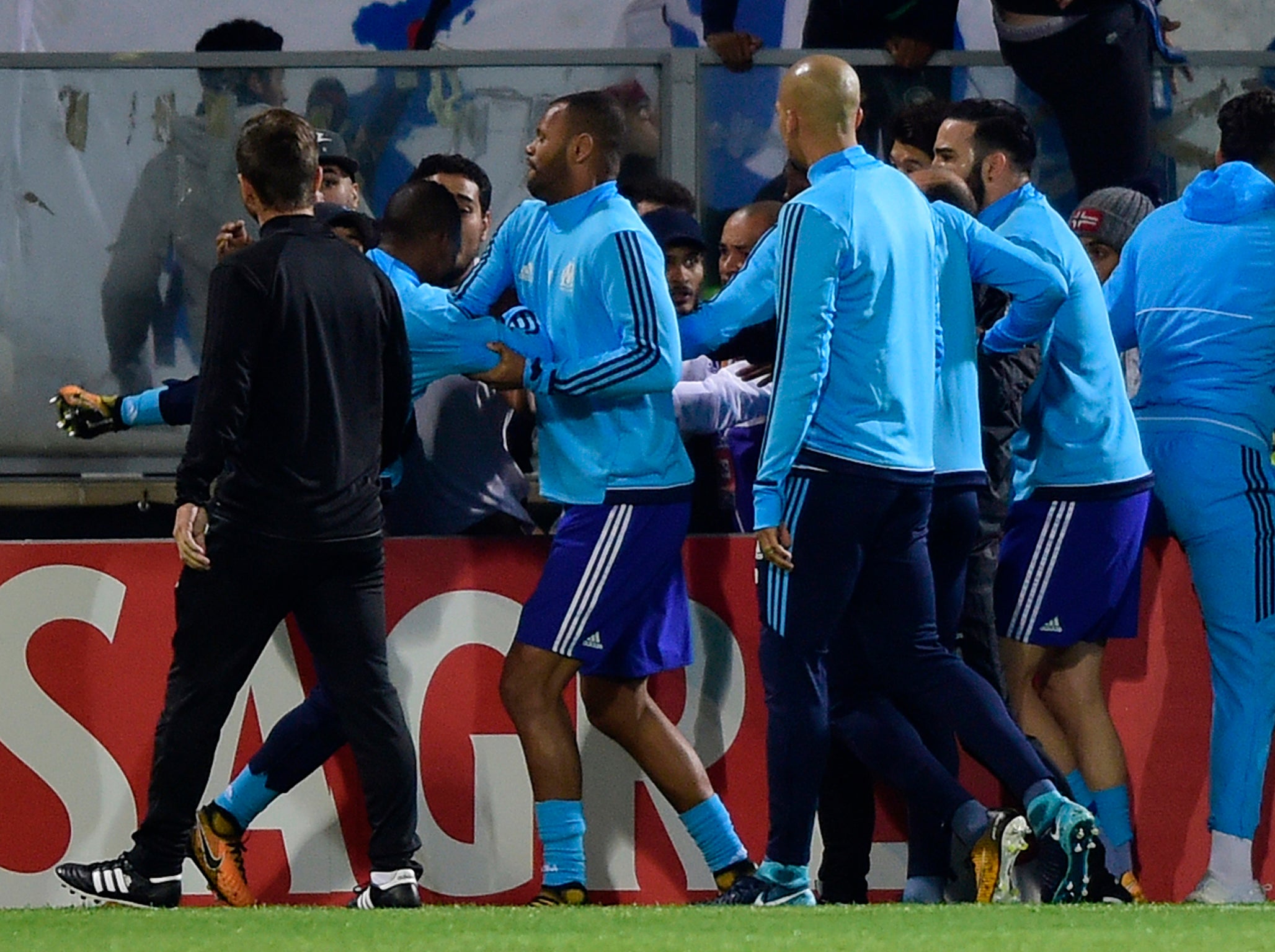 Evra's Marseille contract was cancelled after he assaulted a fan