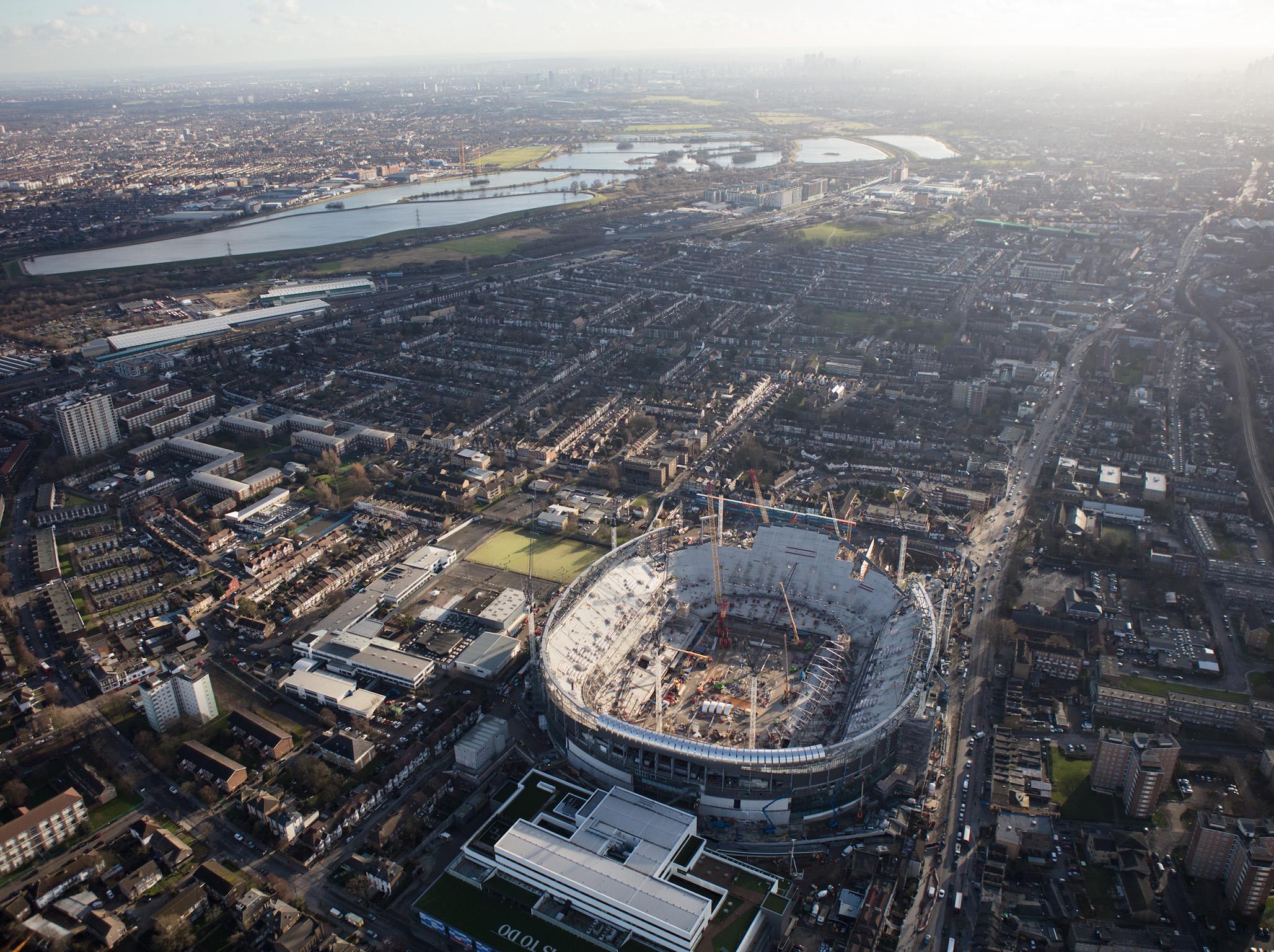 Work continues on Tottenham Hotspur's new stadium at White Hart Lane