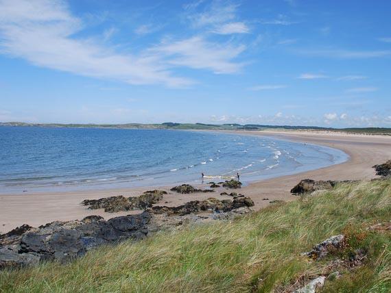 Malltraeth Bay, where the two bodies were found